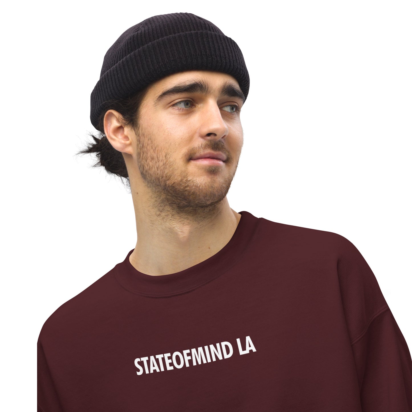 STATEOFMIND LA (black font) DTG Print- crew neck unisex