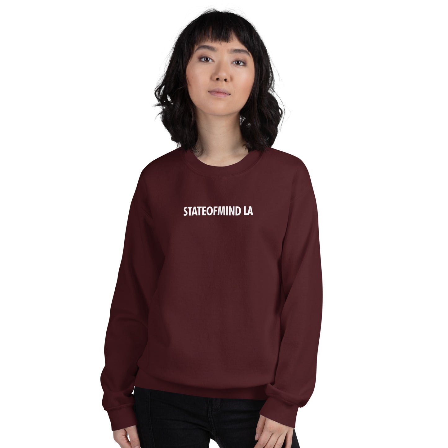 STATEOFMIND LA (black font) DTG Print- crew neck unisex
