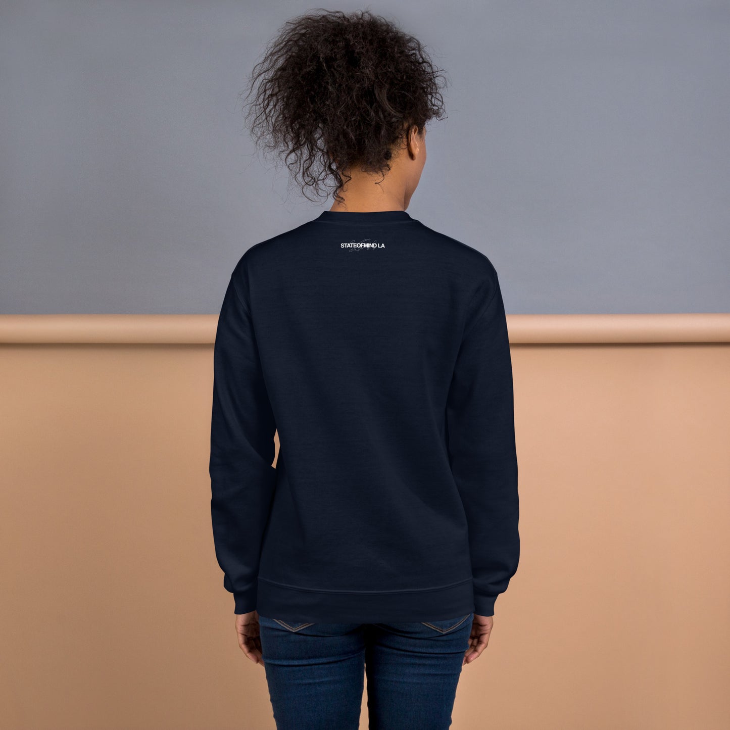 STATEOFMIND LA (black font) DTG Print- crew neck unisex