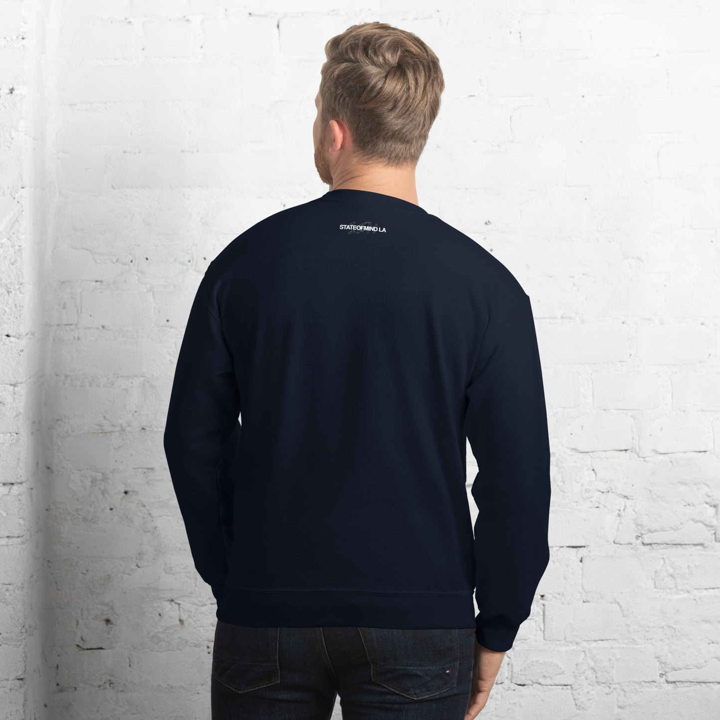 STATEOFMIND LA (black font) DTG Print- crew neck unisex