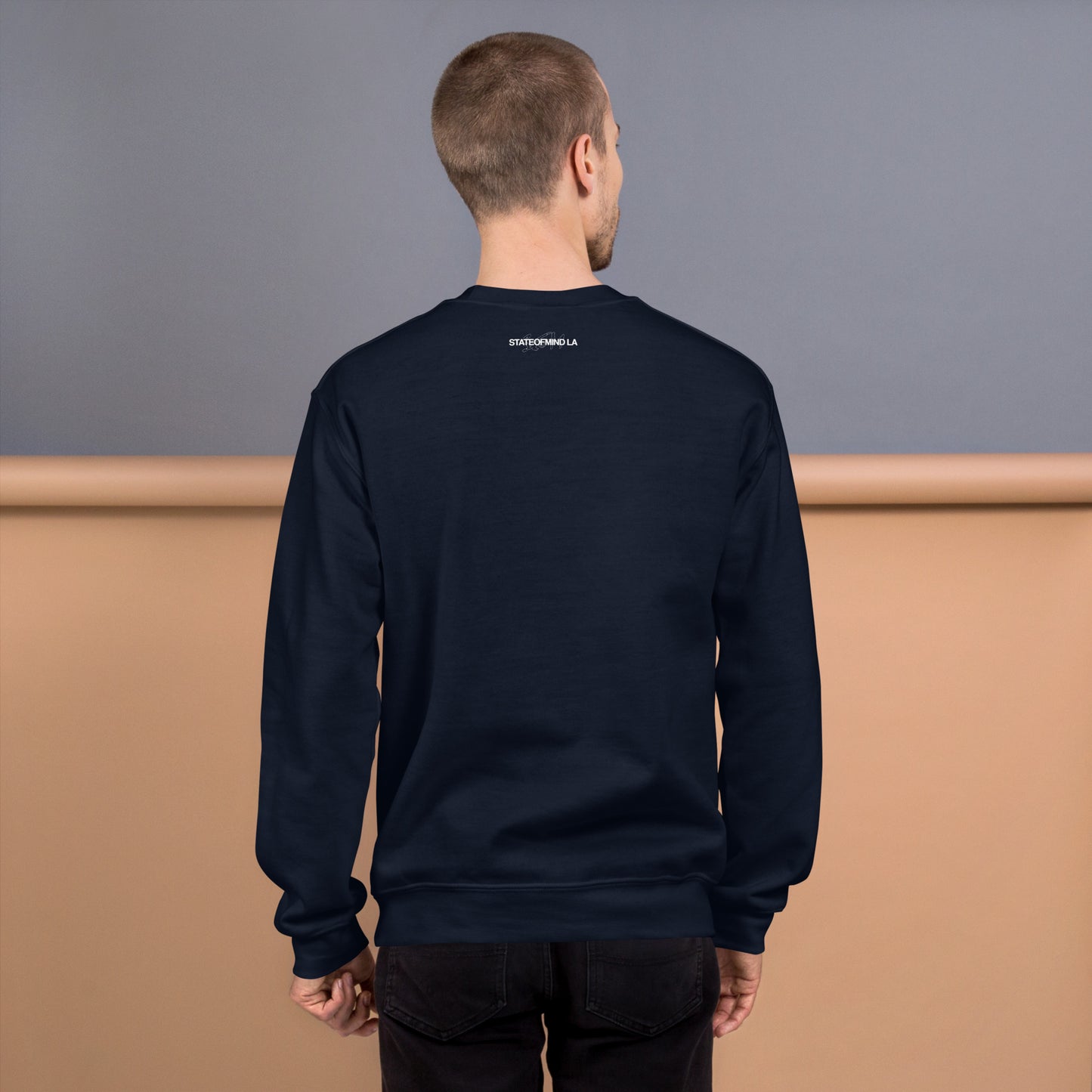 STATEOFMIND LA (black font) DTG Print- crew neck unisex