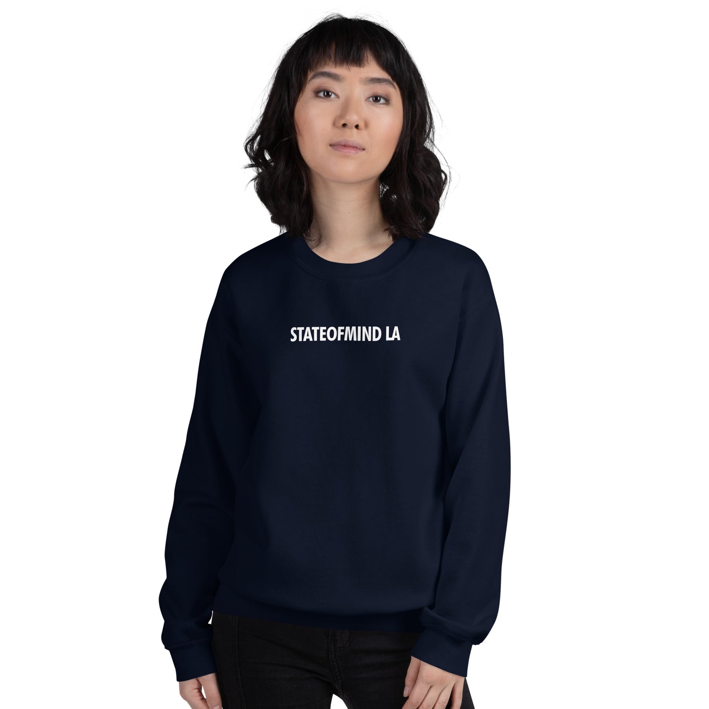 STATEOFMIND LA (black font) DTG Print- crew neck unisex