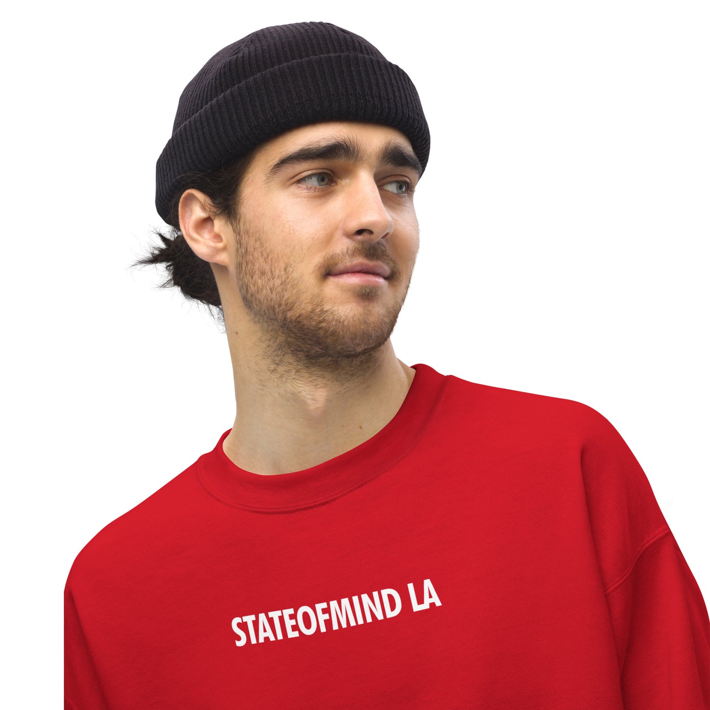 STATEOFMIND LA (black font) DTG Print- crew neck unisex