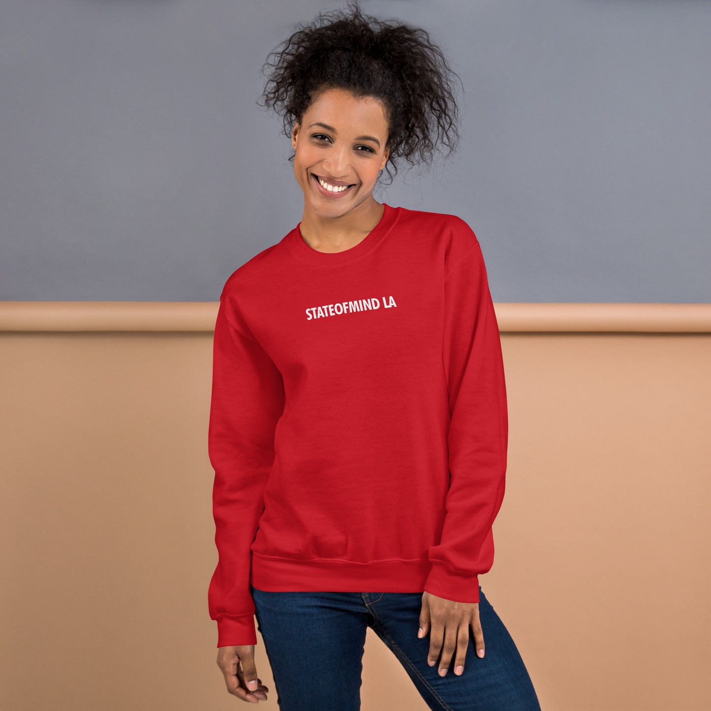 STATEOFMIND LA (black font) DTG Print- crew neck unisex