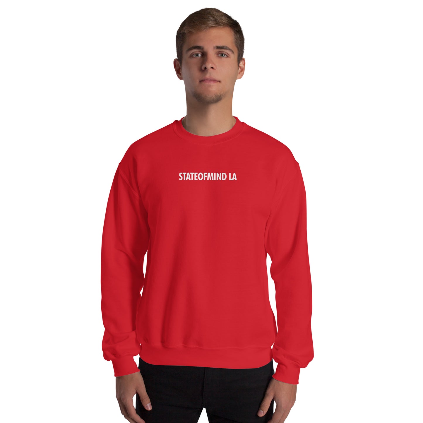 STATEOFMIND LA (black font) DTG Print- crew neck unisex