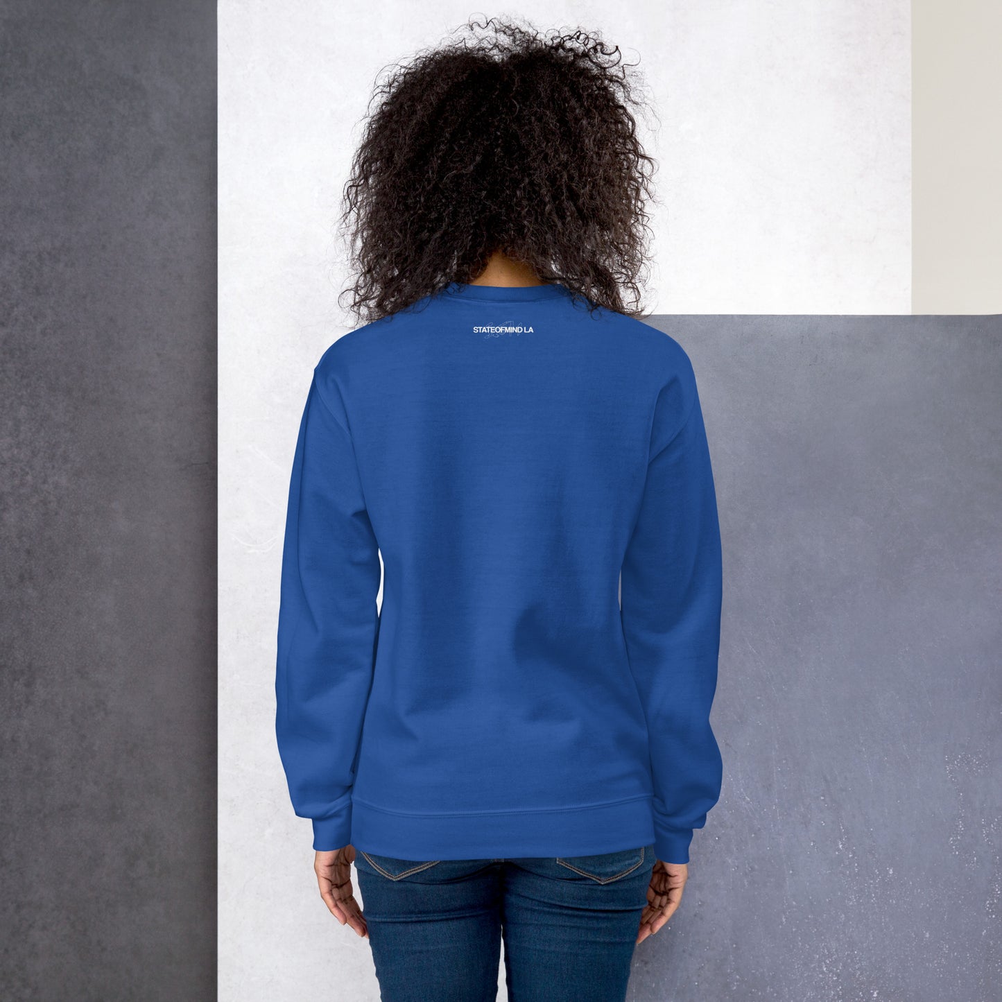 STATEOFMIND LA (black font) DTG Print- crew neck unisex