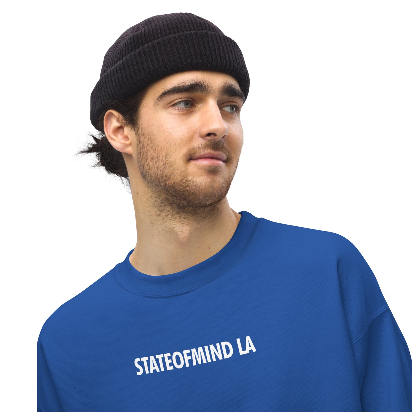 STATEOFMIND LA (black font) DTG Print- crew neck unisex