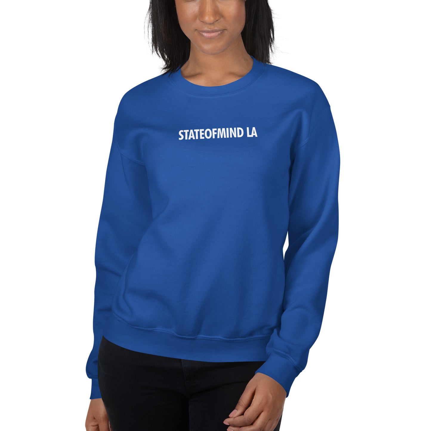 STATEOFMIND LA (black font) DTG Print- crew neck unisex