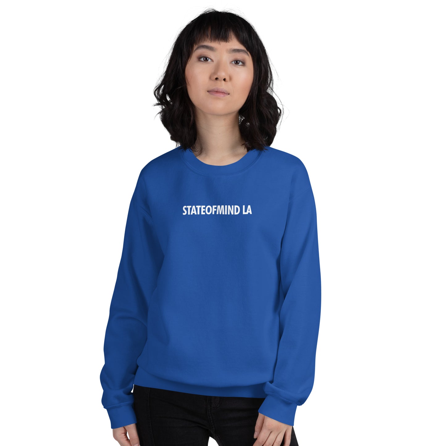 STATEOFMIND LA (black font) DTG Print- crew neck unisex