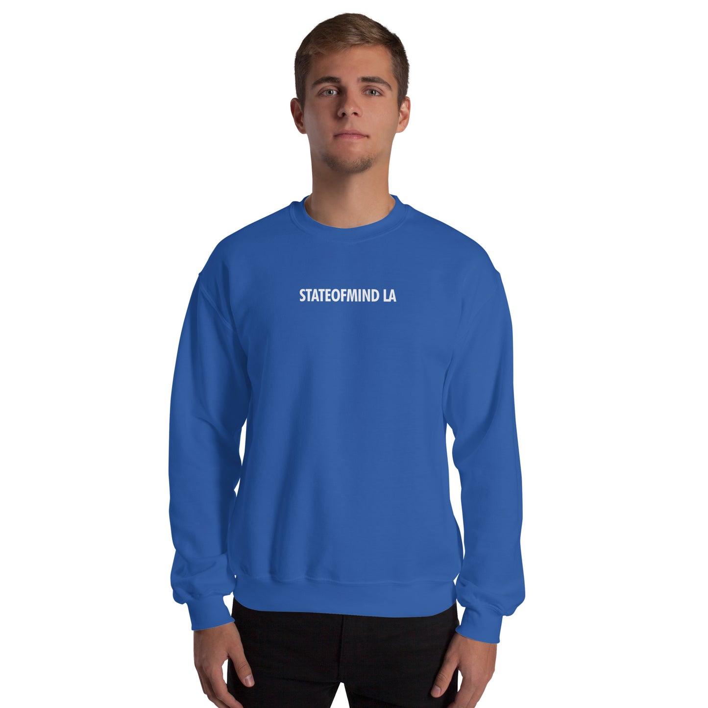 STATEOFMIND LA (black font) DTG Print- crew neck unisex
