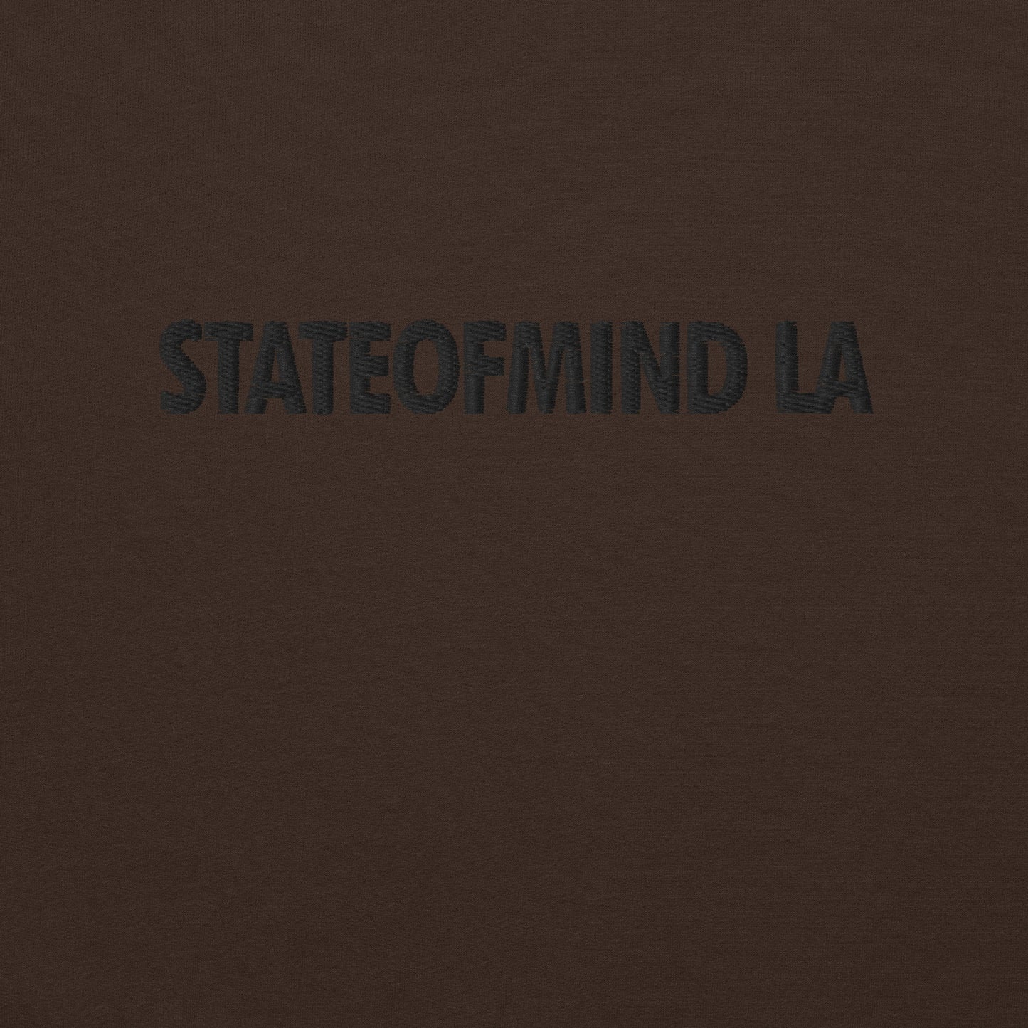 (Embroidered) STATEOFMIND LA Black Font - Unisex Hoodie