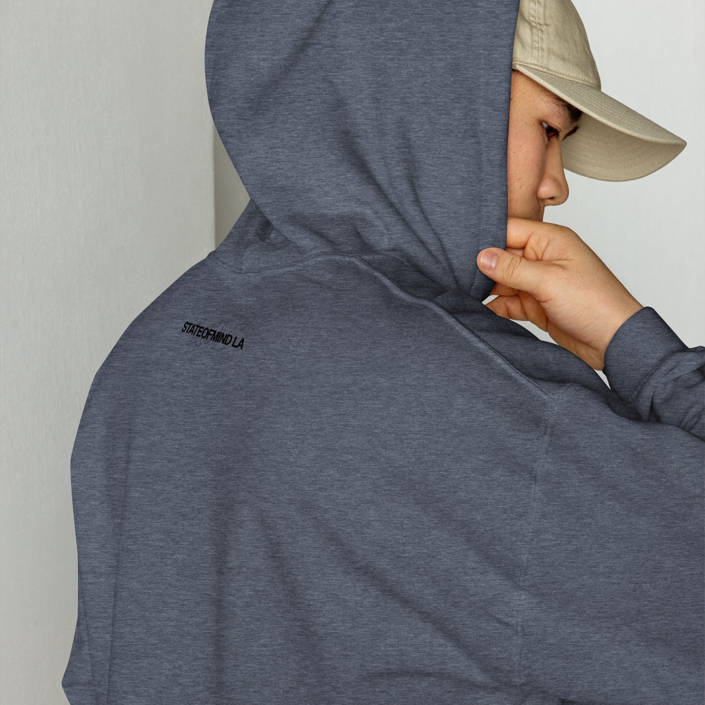 (Embroidered) State of Mind Black Logo- Unisex Hoodie
