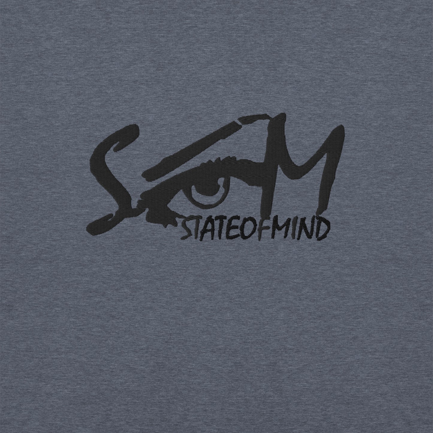 (Embroidered) State of Mind Black Logo- Unisex Hoodie