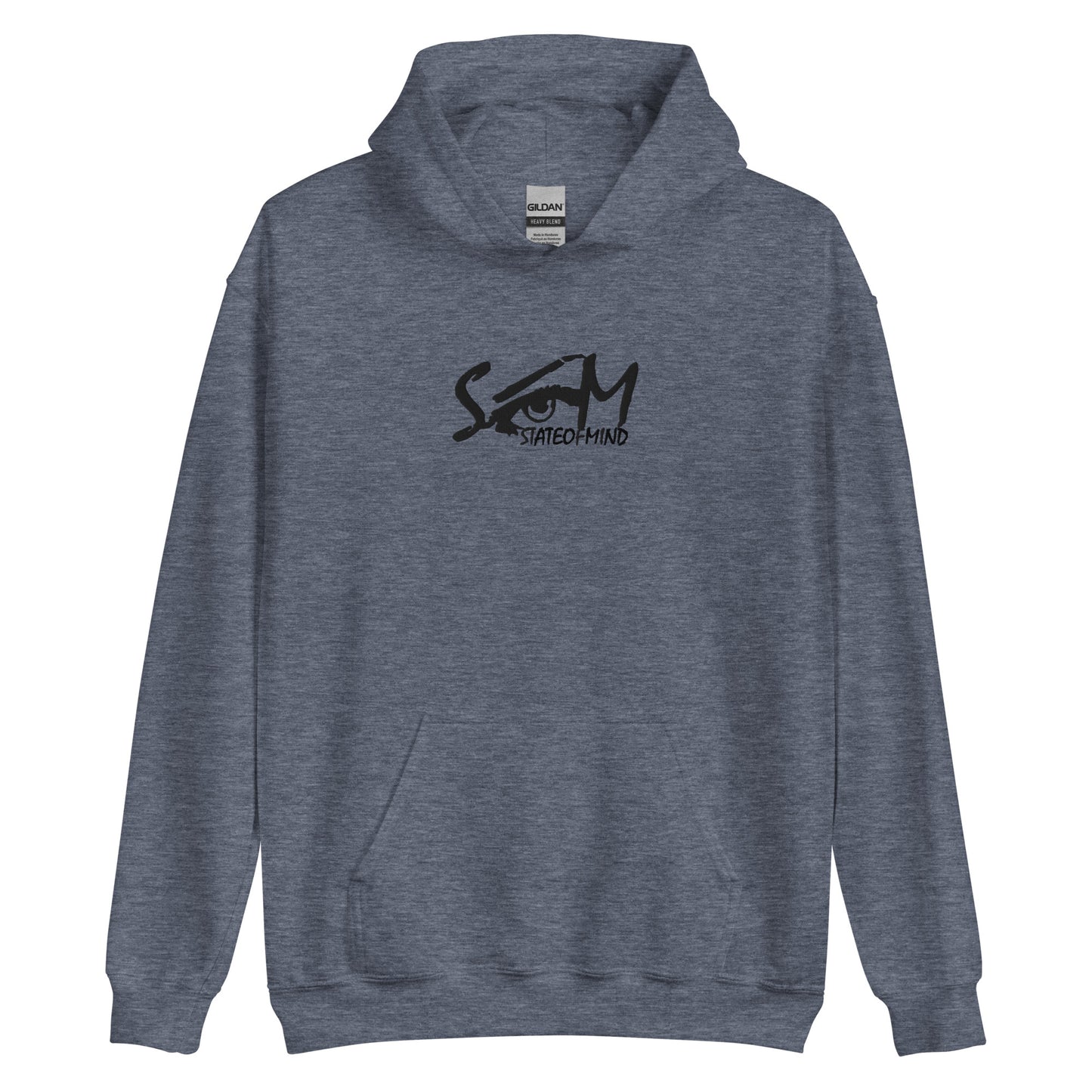 (Embroidered) State of Mind Black Logo- Unisex Hoodie