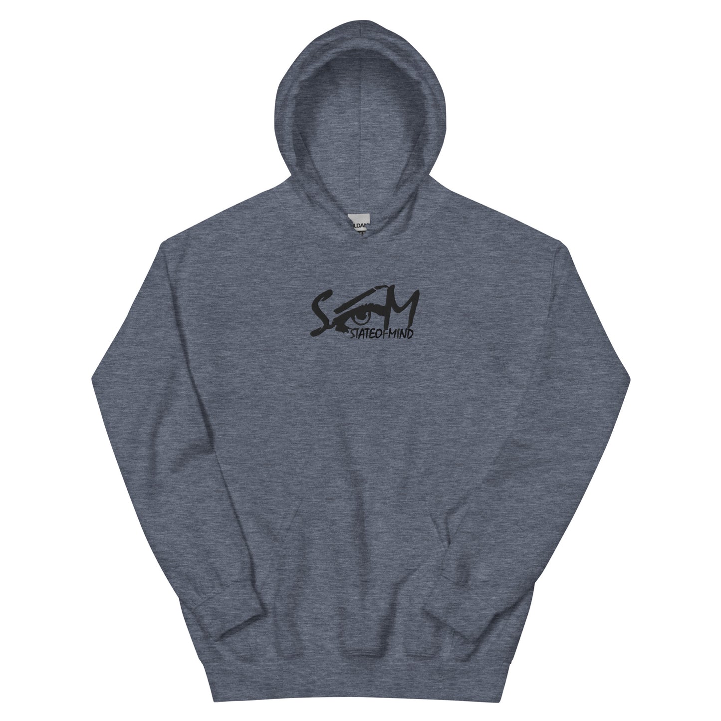 (Embroidered) State of Mind Black Logo- Unisex Hoodie