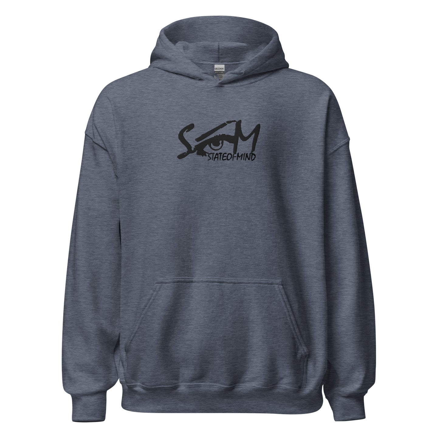 (Embroidered) State of Mind Black Logo- Unisex Hoodie
