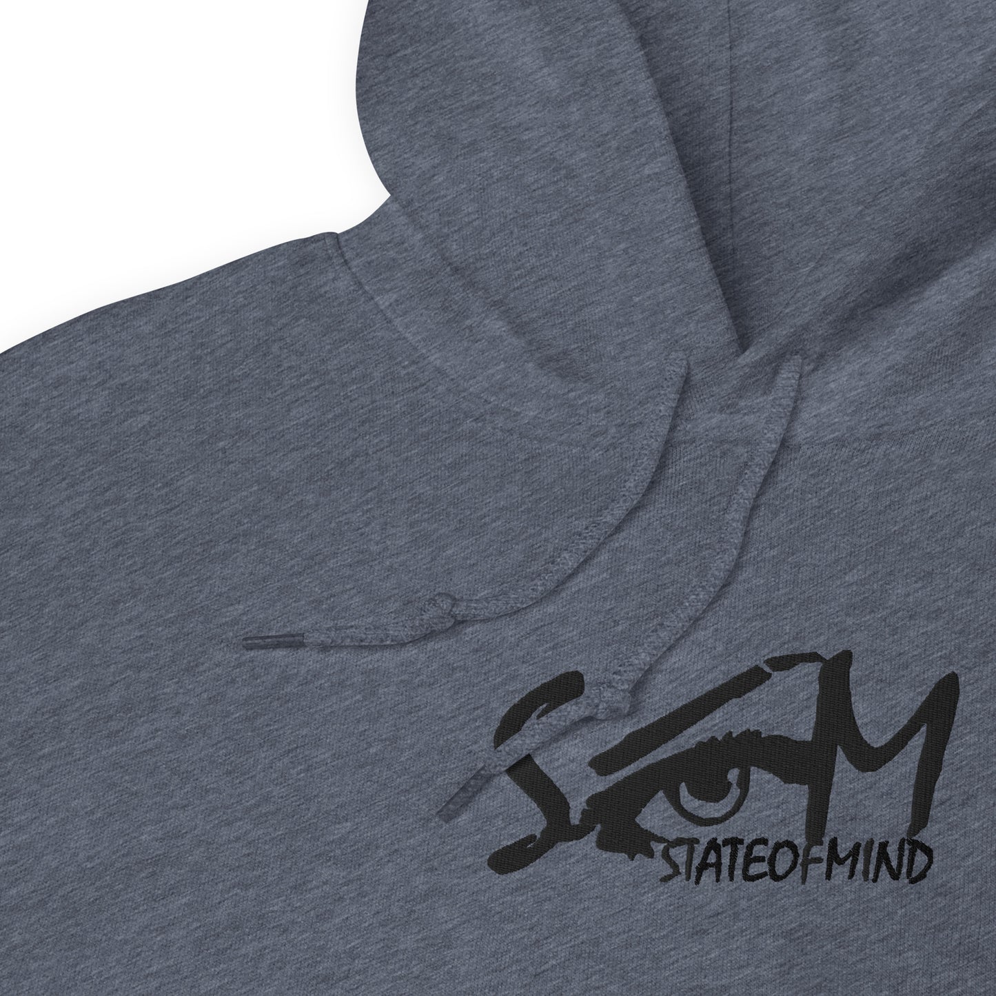 (Embroidered) State of Mind Black Logo- Unisex Hoodie