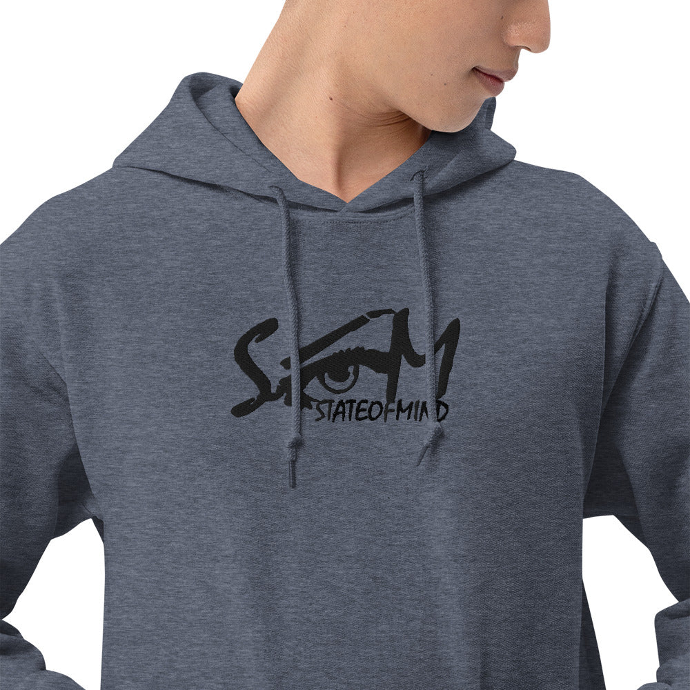 (Embroidered) State of Mind Black Logo- Unisex Hoodie