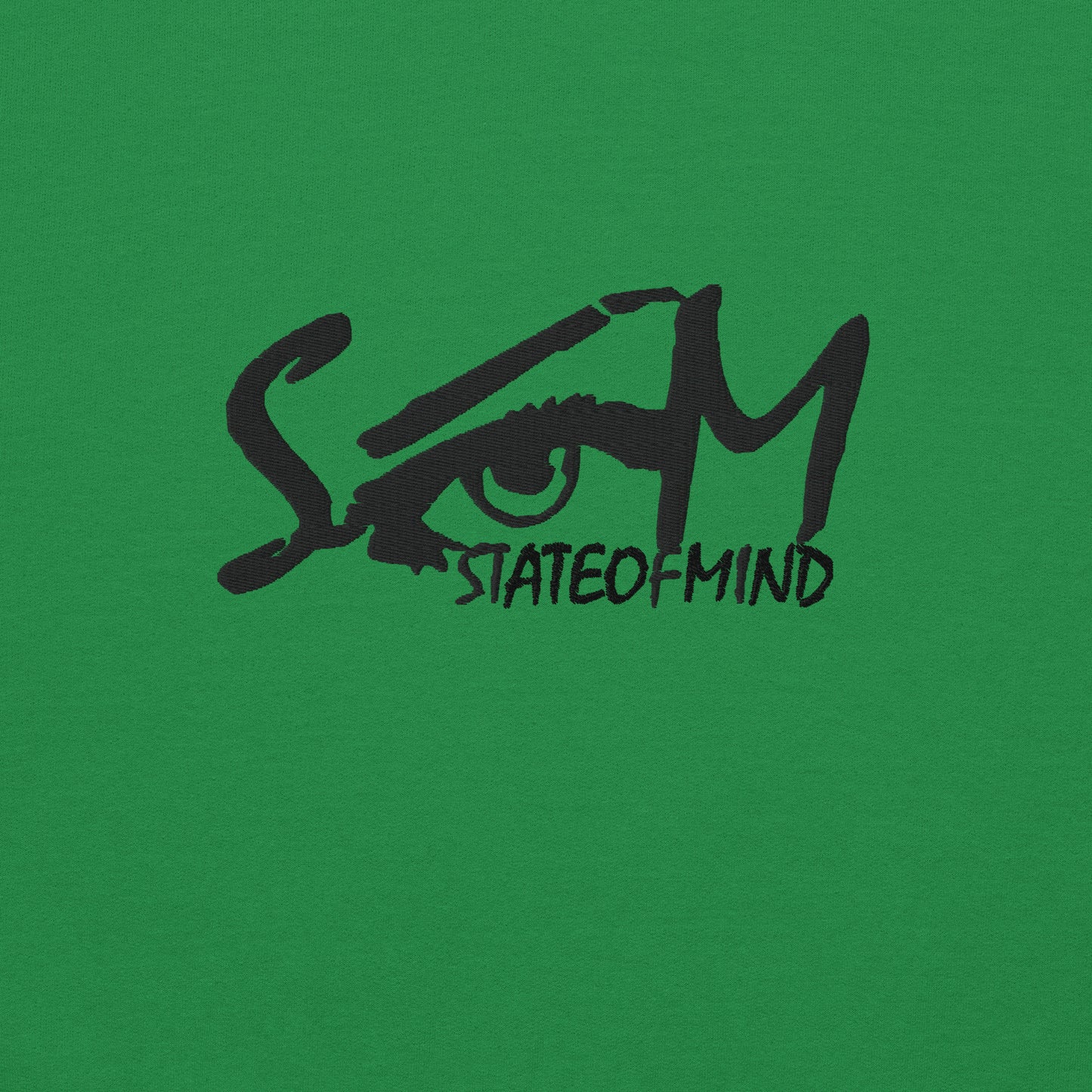 (Embroidered) State of Mind Black Logo- Unisex Hoodie