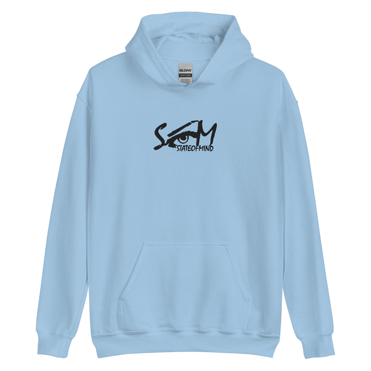 (Embroidered) State of Mind Black Logo- Unisex Hoodie