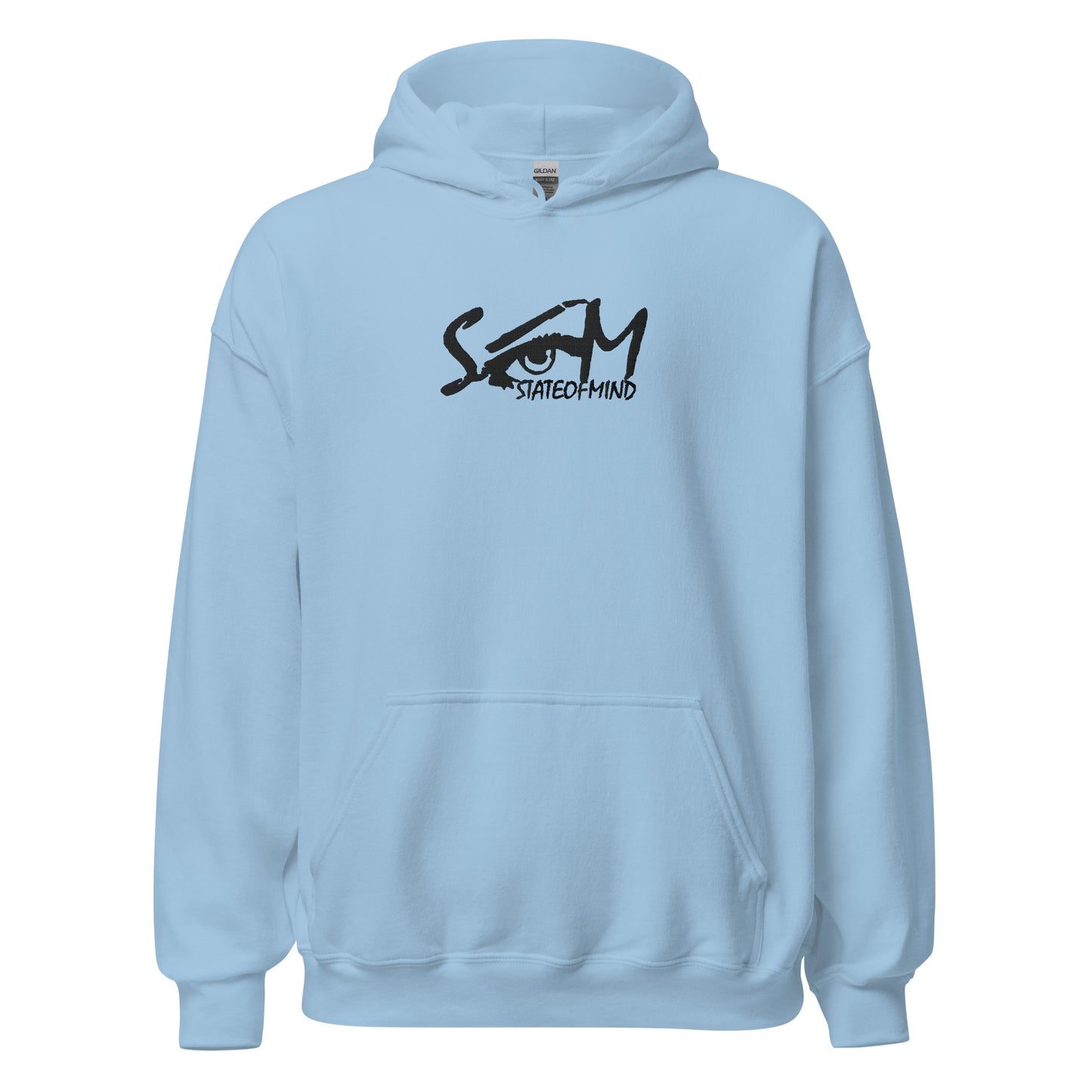 (Embroidered) State of Mind Black Logo- Unisex Hoodie