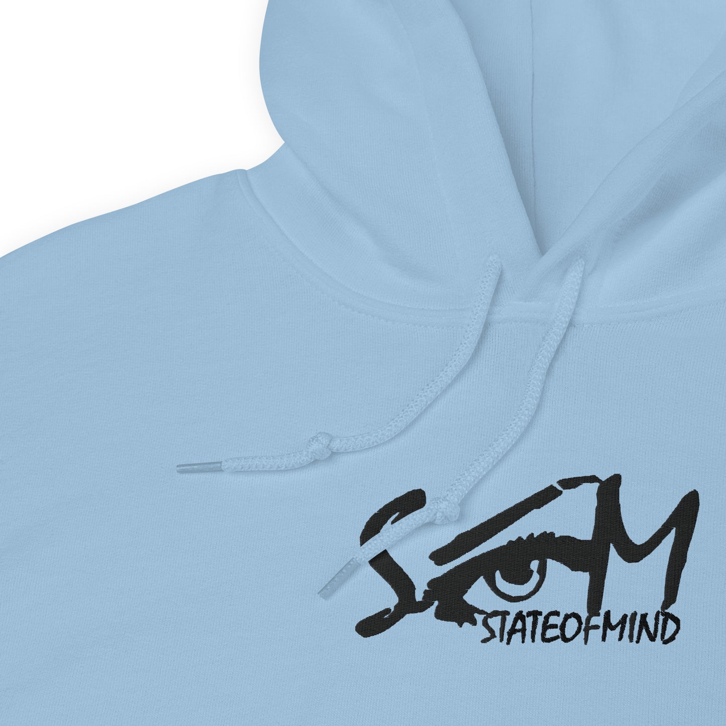 (Embroidered) State of Mind Black Logo- Unisex Hoodie