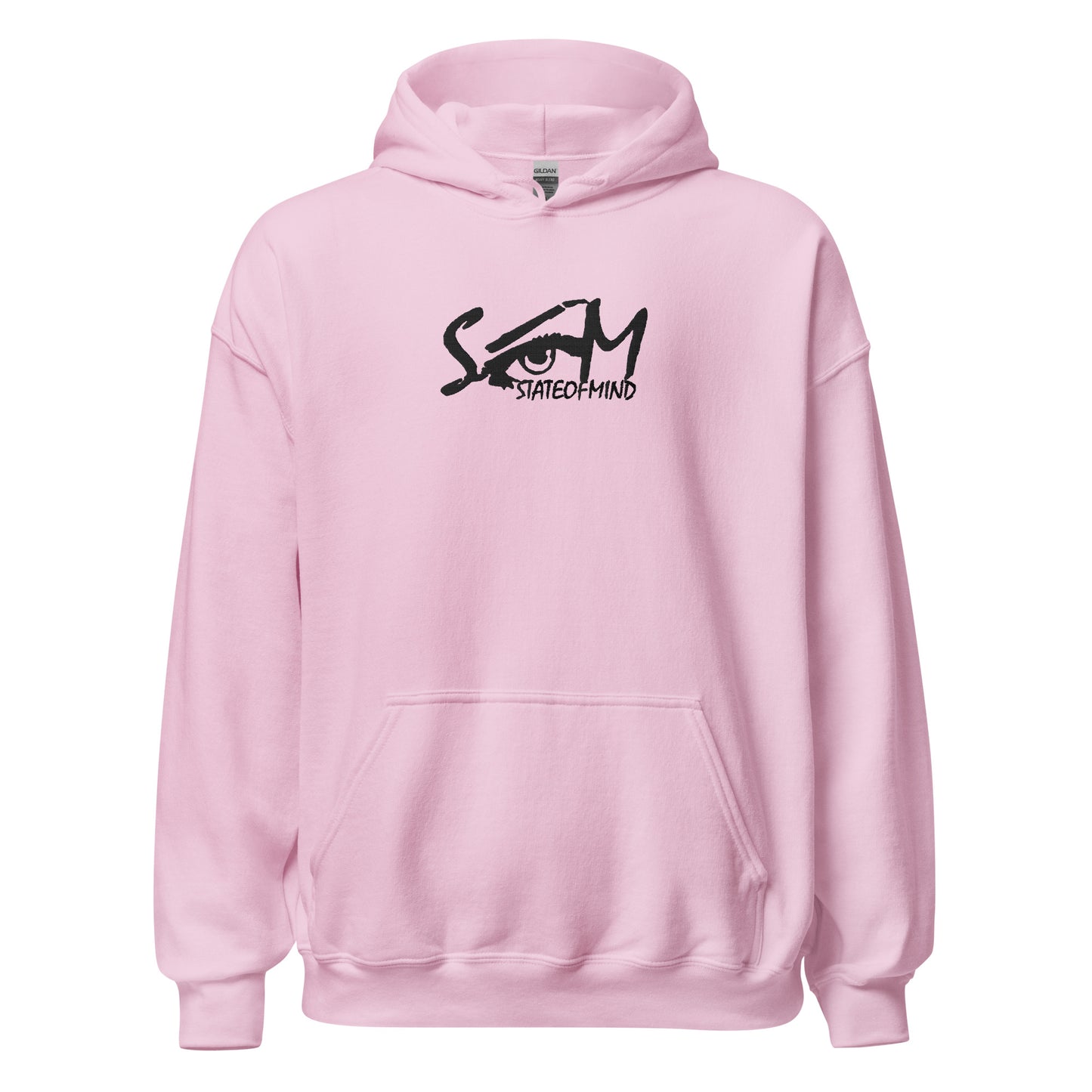(Embroidered) State of Mind Black Logo- Unisex Hoodie