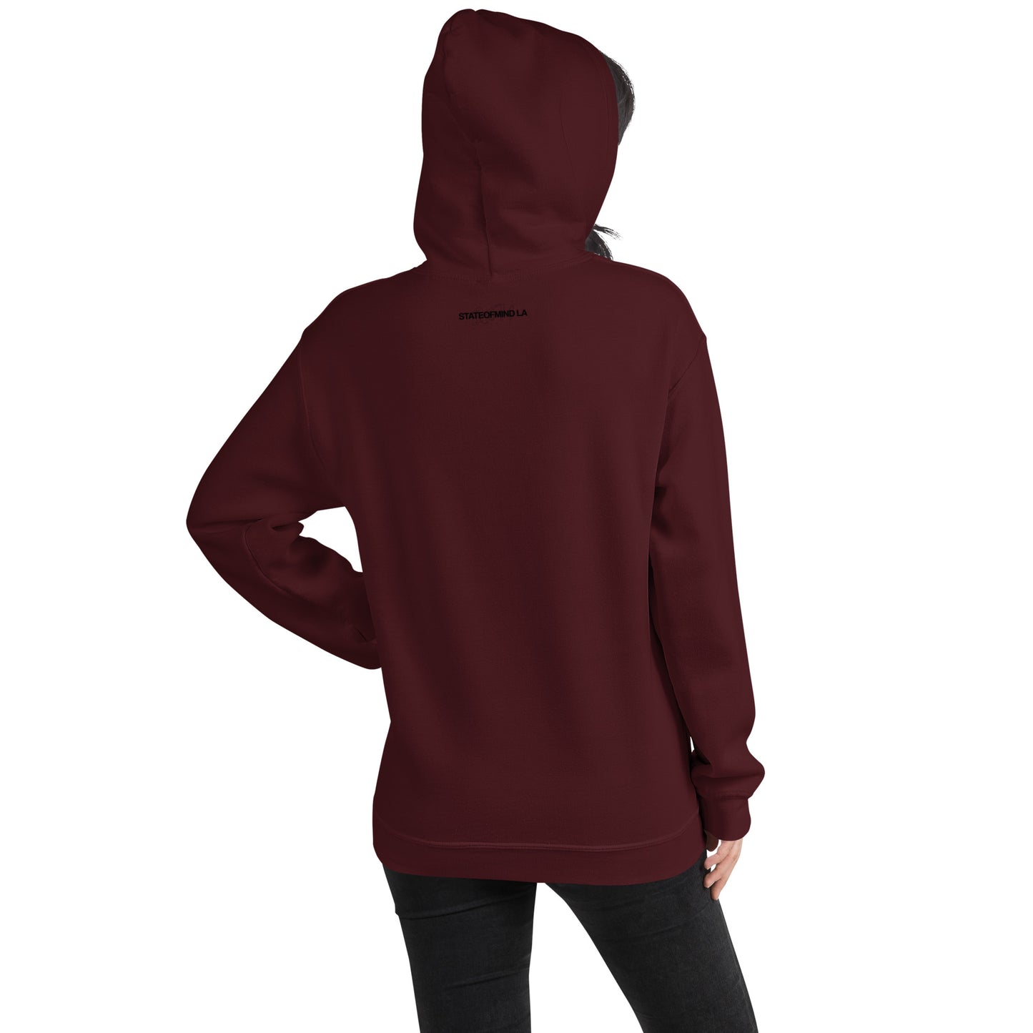 (Embroidered) STATEOFMIND LA Black Font - Unisex Hoodie