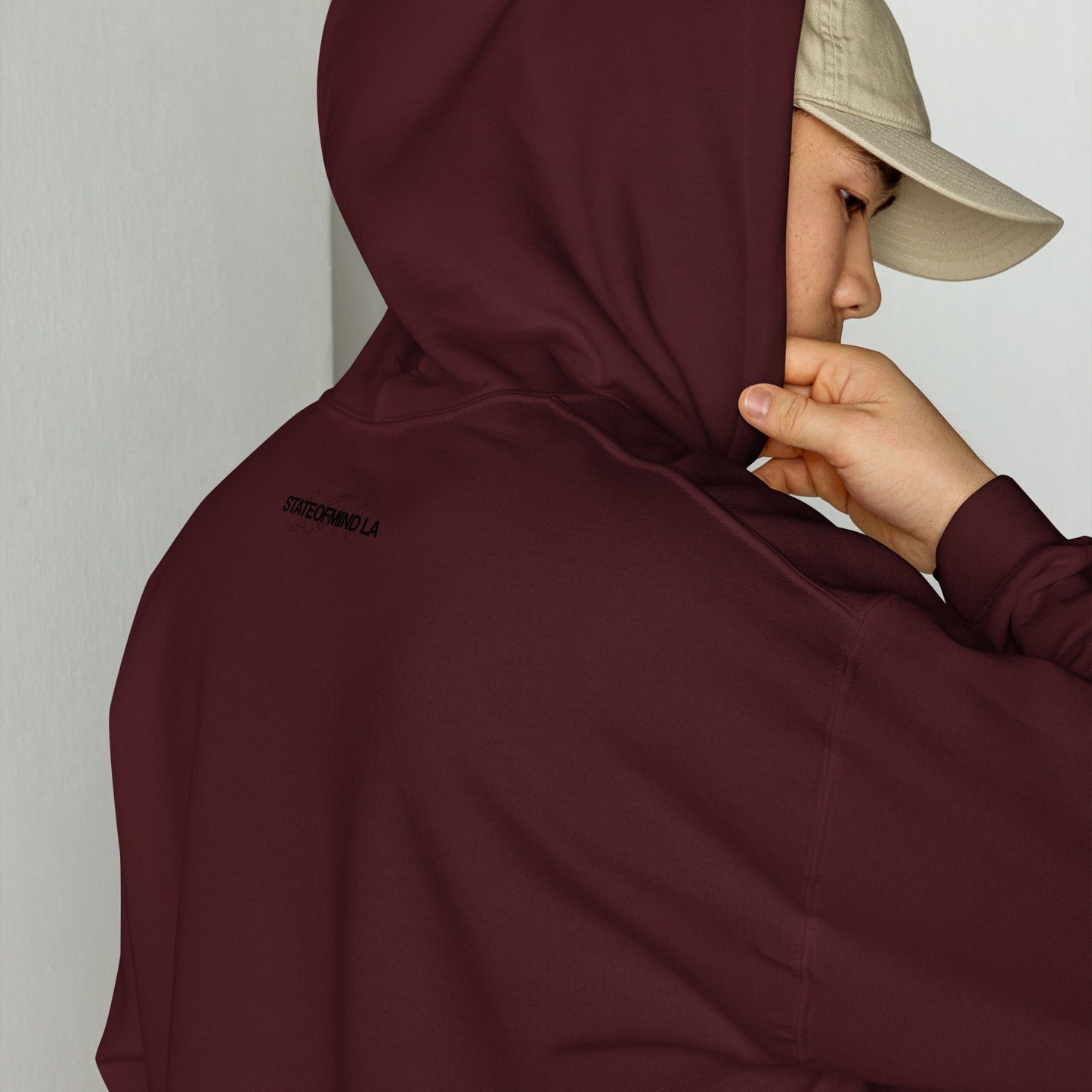 (Embroidered) STATEOFMIND LA Black Font - Unisex Hoodie