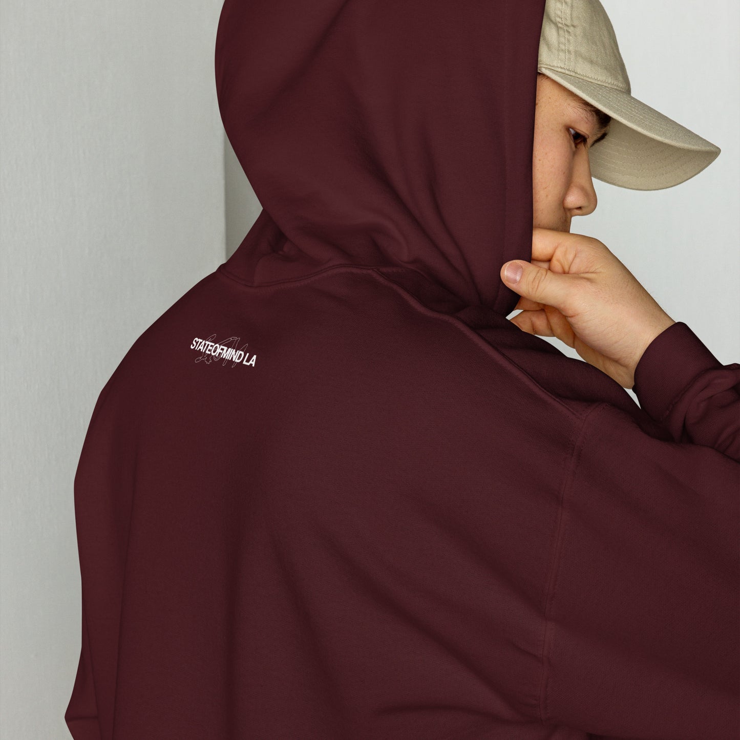 (Embroidered) STATEOFMIND LA White Font - Unisex Hoodie