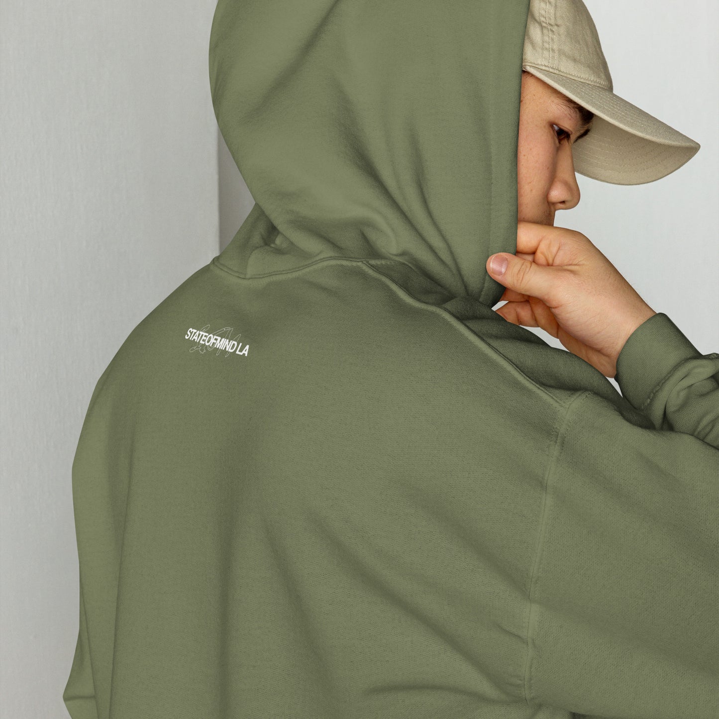 (Embroidered) STATEOFMIND LA White Font - Unisex Hoodie