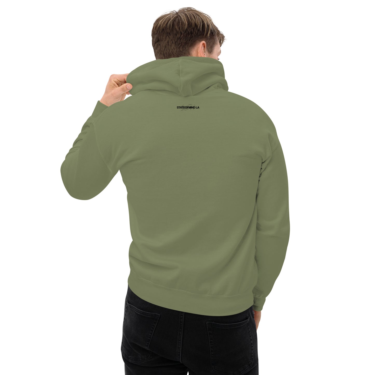 (Embroidered) State of Mind Black Logo- Unisex Hoodie