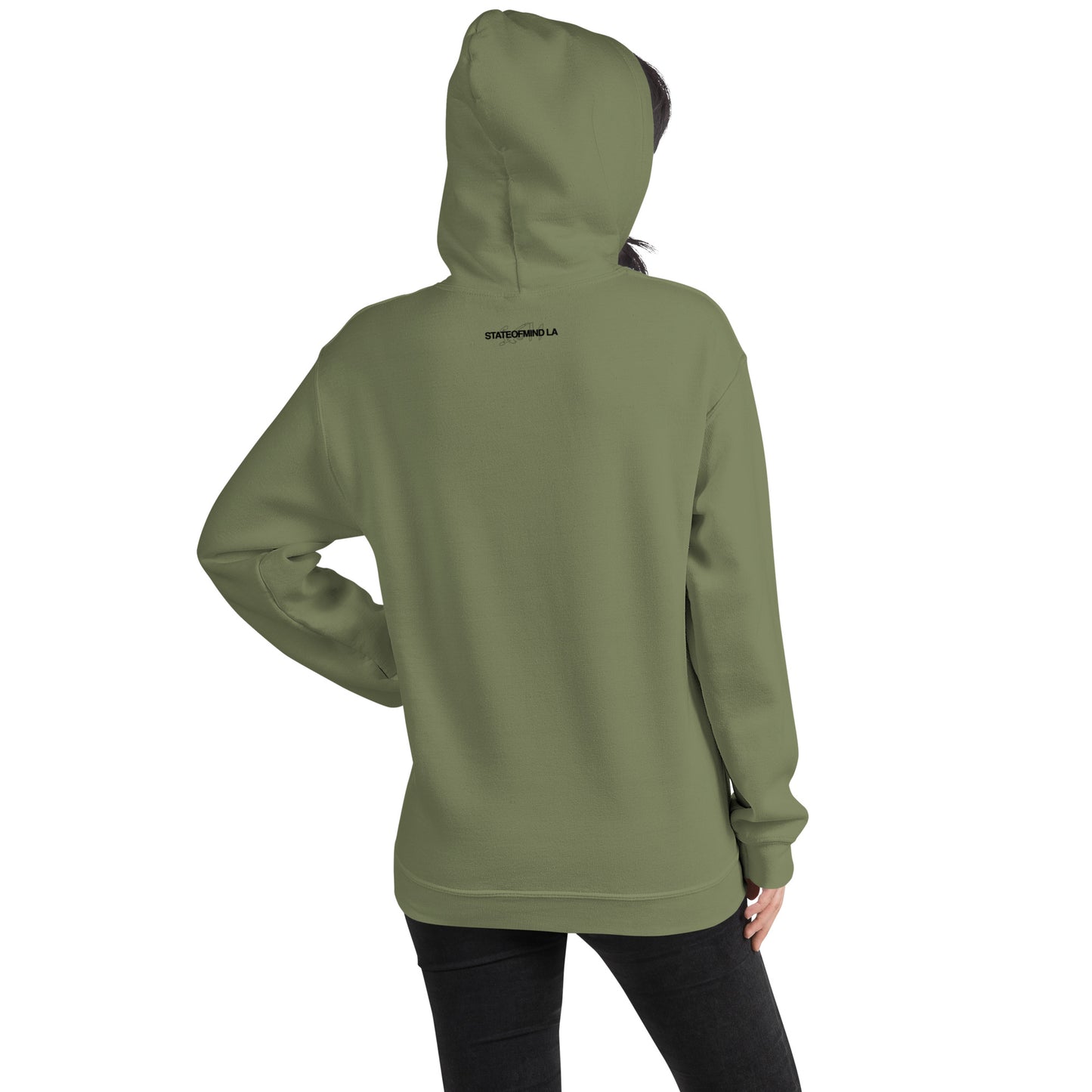 (Embroidered) State of Mind Black Logo- Unisex Hoodie