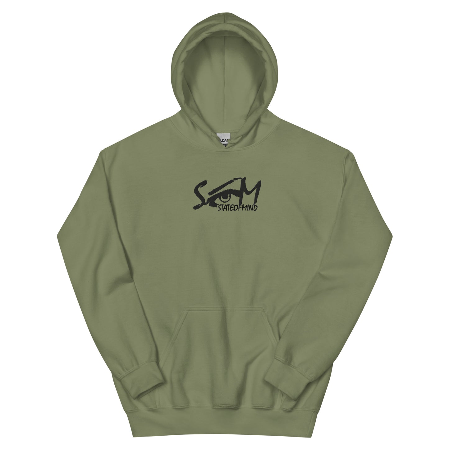 (Embroidered) State of Mind Black Logo- Unisex Hoodie