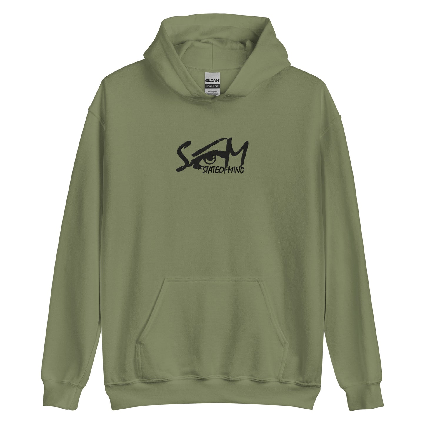(Embroidered) State of Mind Black Logo- Unisex Hoodie