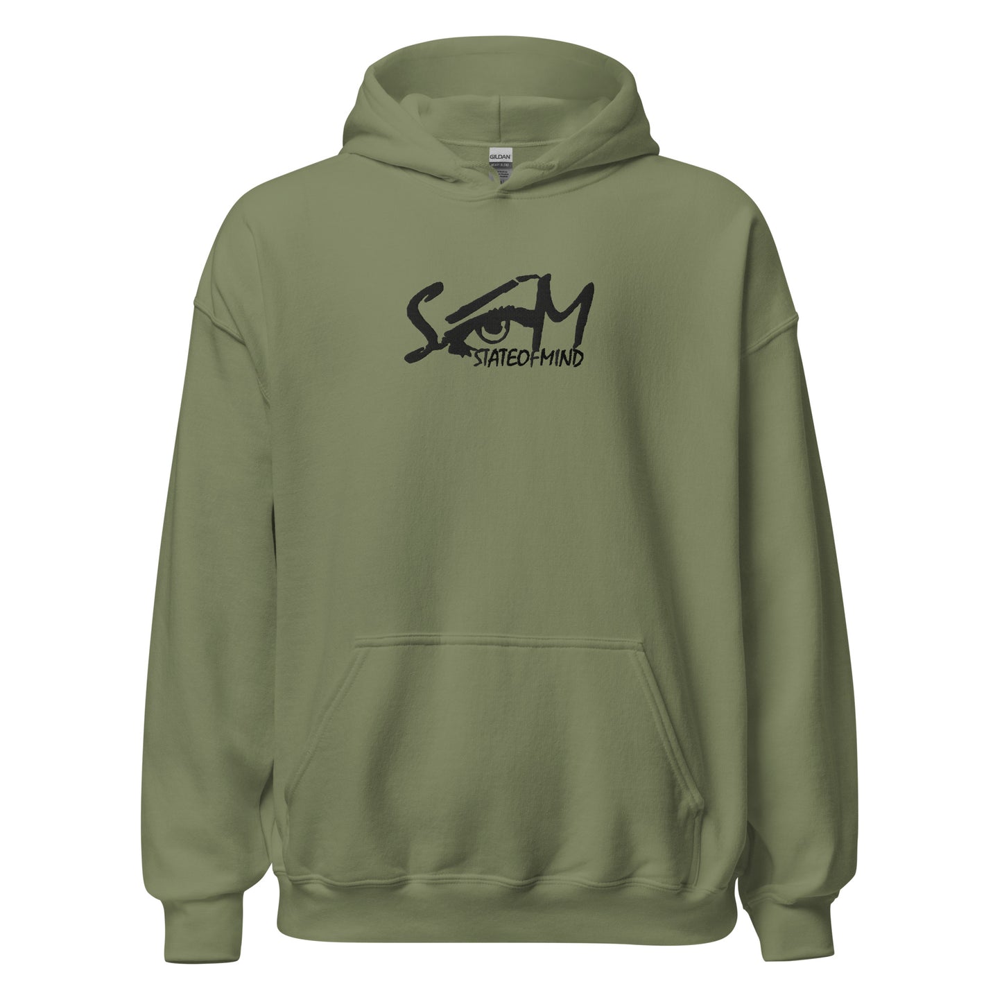 (Embroidered) State of Mind Black Logo- Unisex Hoodie