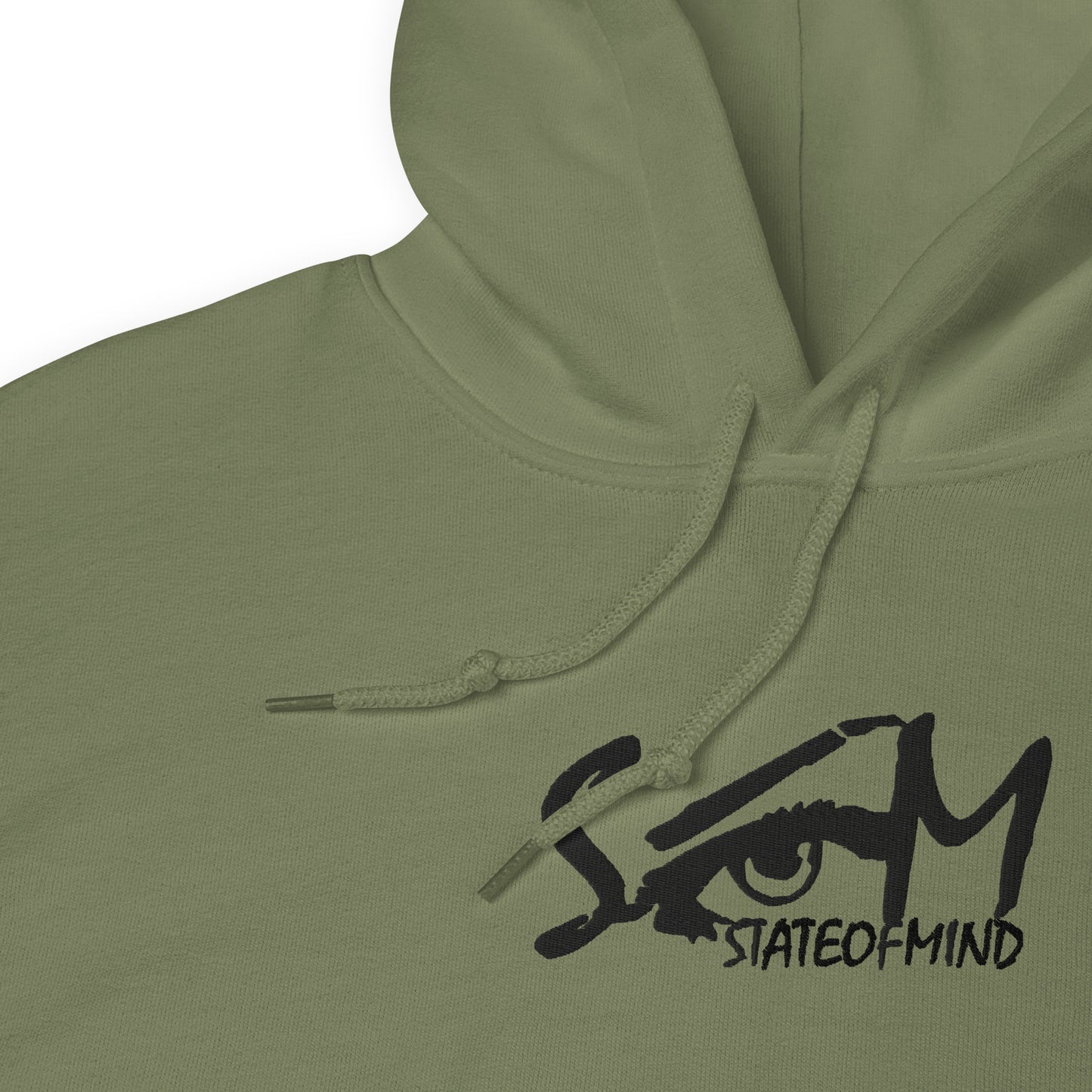 (Embroidered) State of Mind Black Logo- Unisex Hoodie