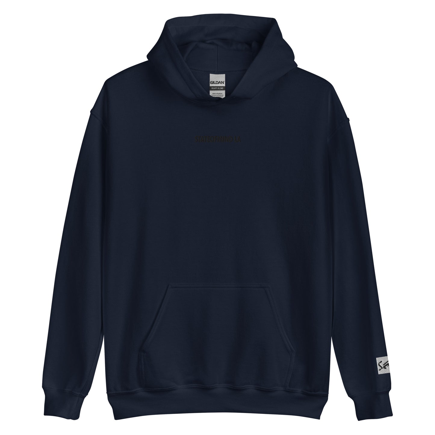 (Embroidered) STATEOFMIND LA Black Font - Unisex Hoodie