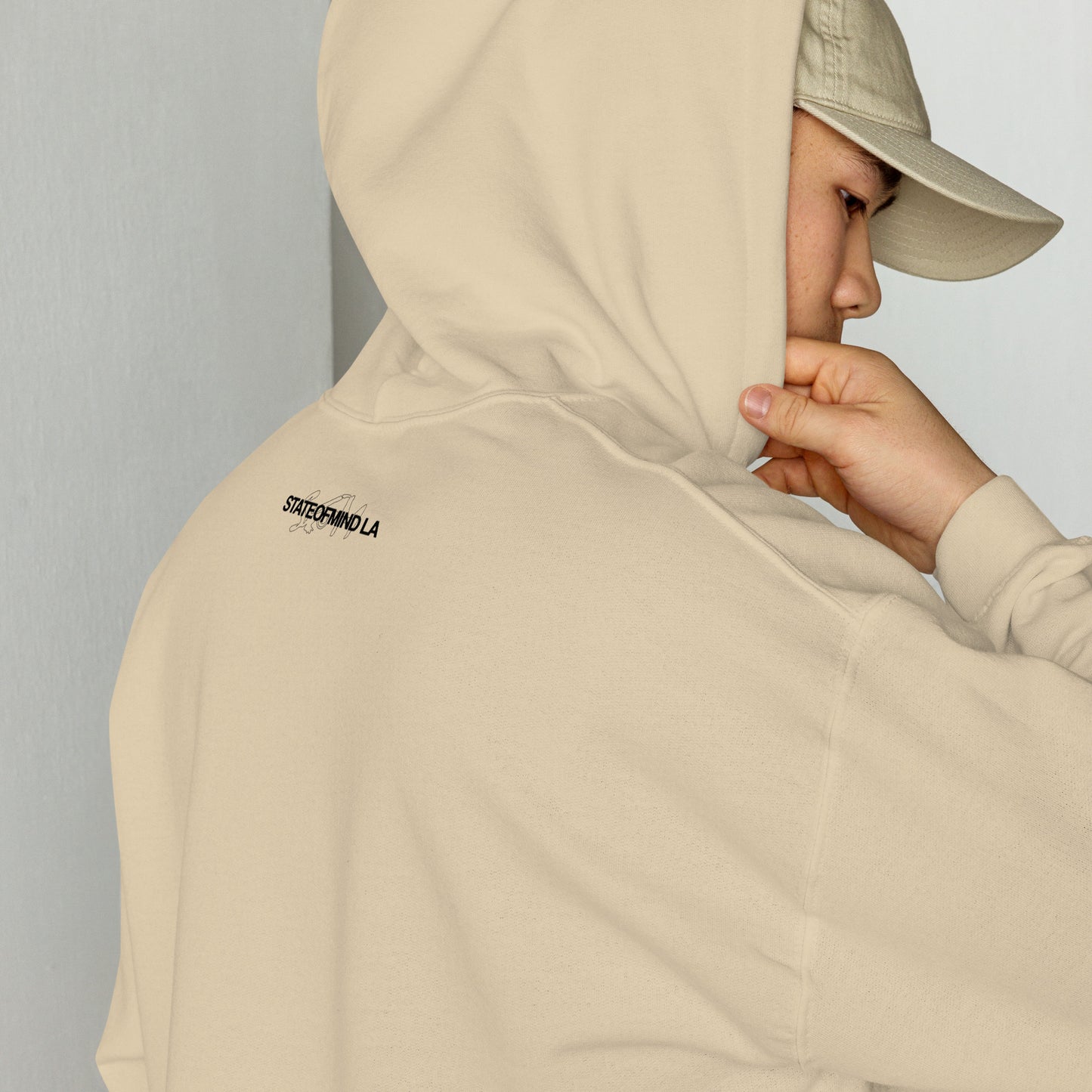 (Embroidered) STATEOFMIND LA Black Font - Unisex Hoodie