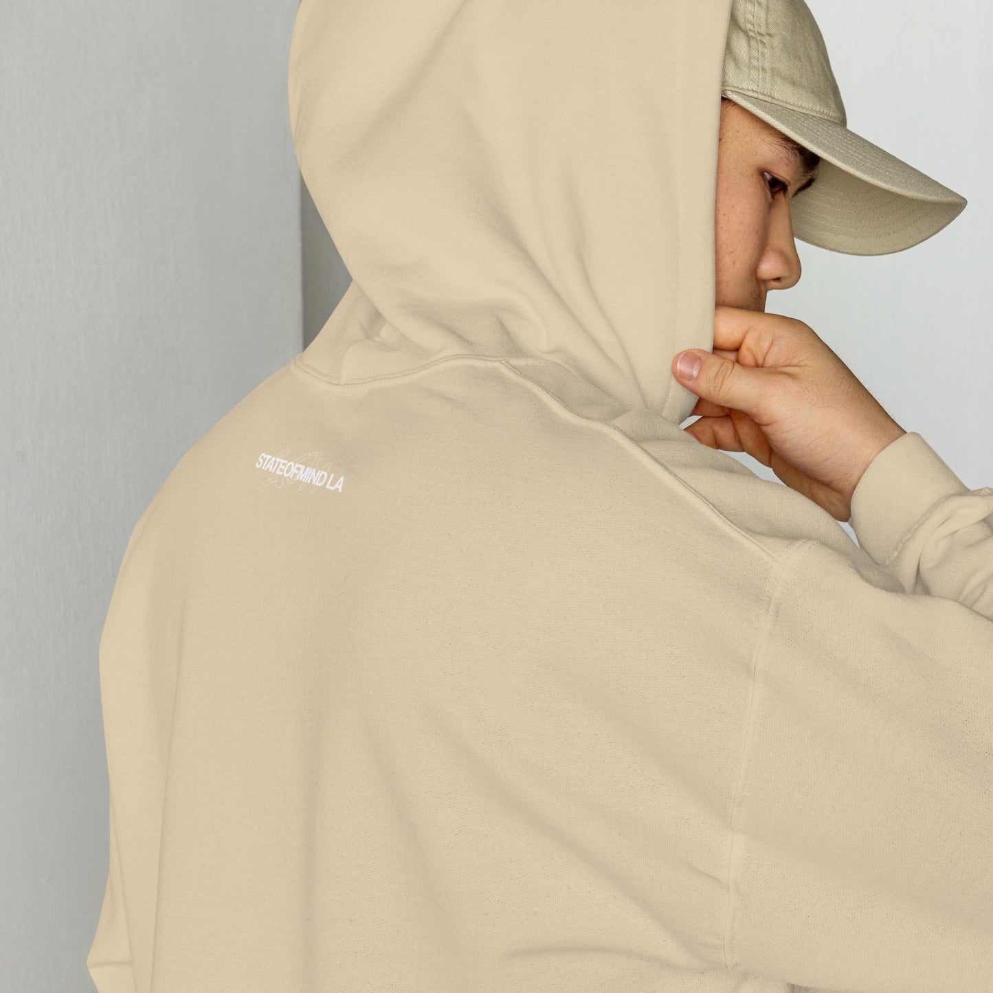 (Embroidered) STATEOFMIND LA White Font - Unisex Hoodie