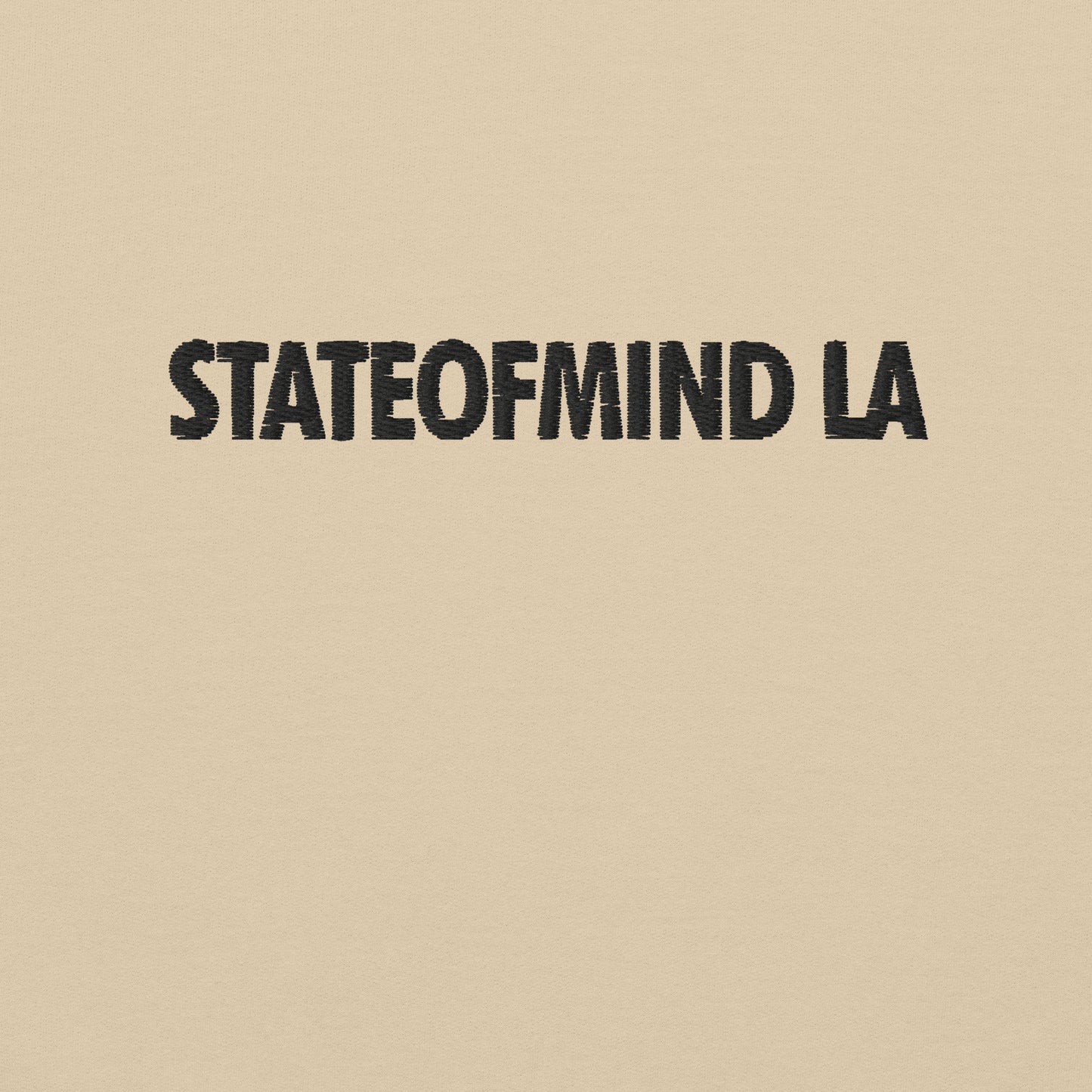 (Embroidered) STATEOFMIND LA Black Font - Unisex Hoodie