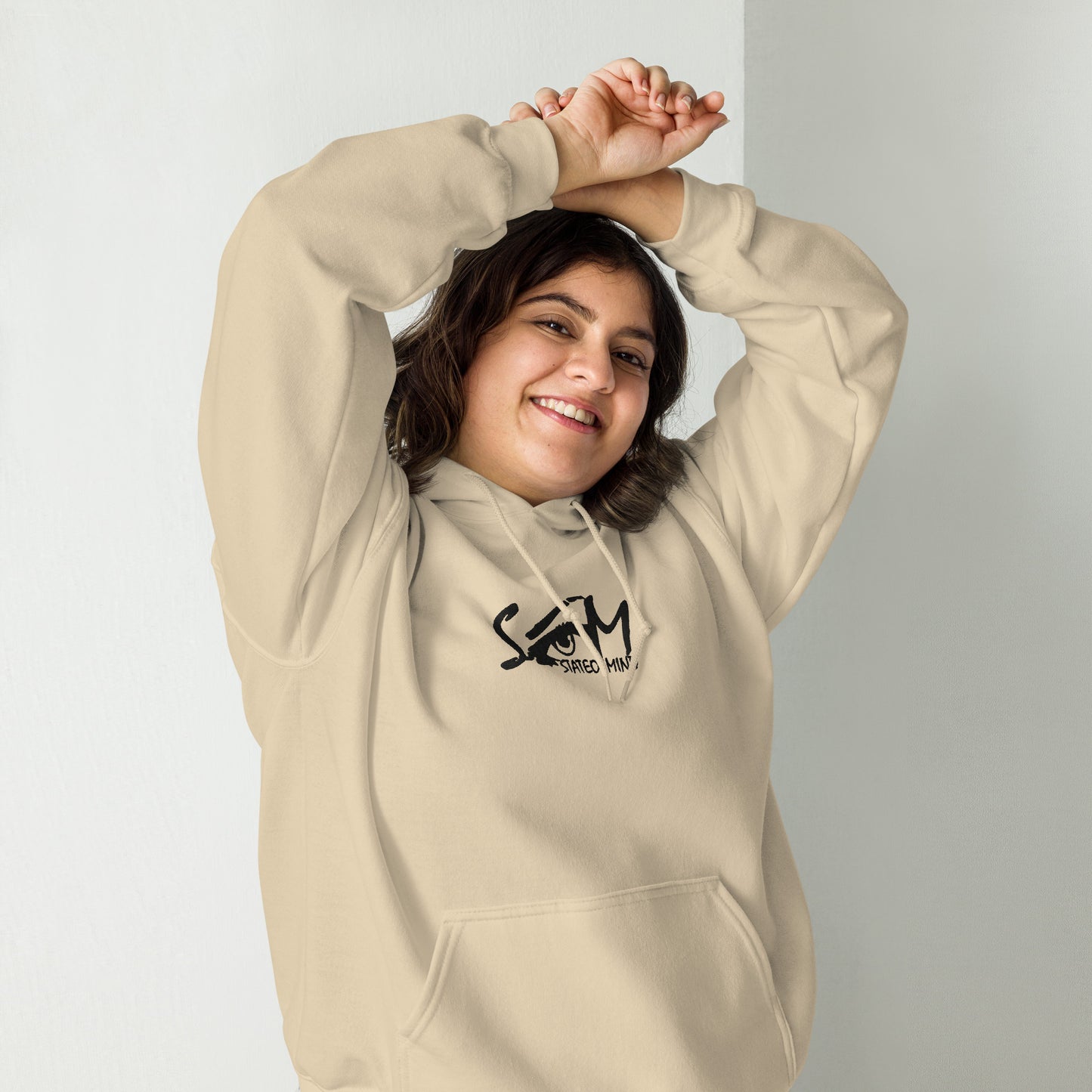(Embroidered) State of Mind Black Logo- Unisex Hoodie