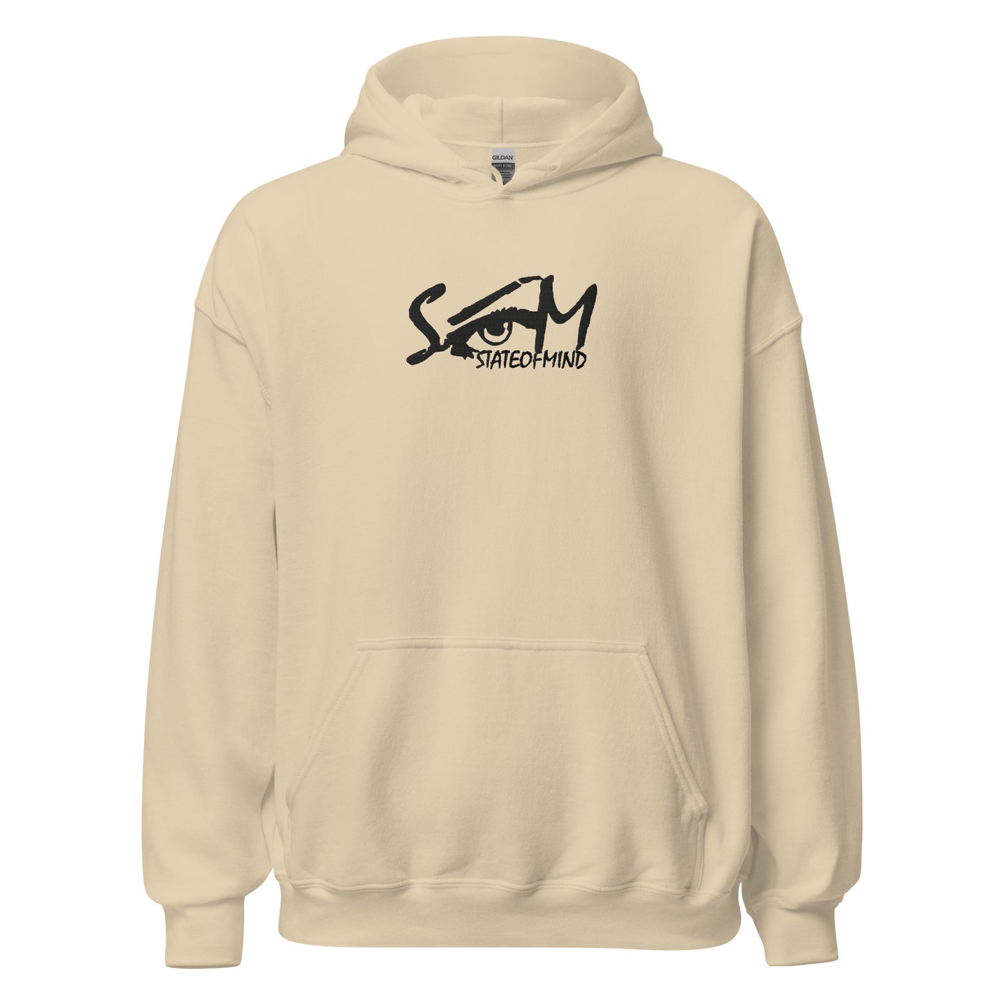 (Embroidered) State of Mind Black Logo- Unisex Hoodie