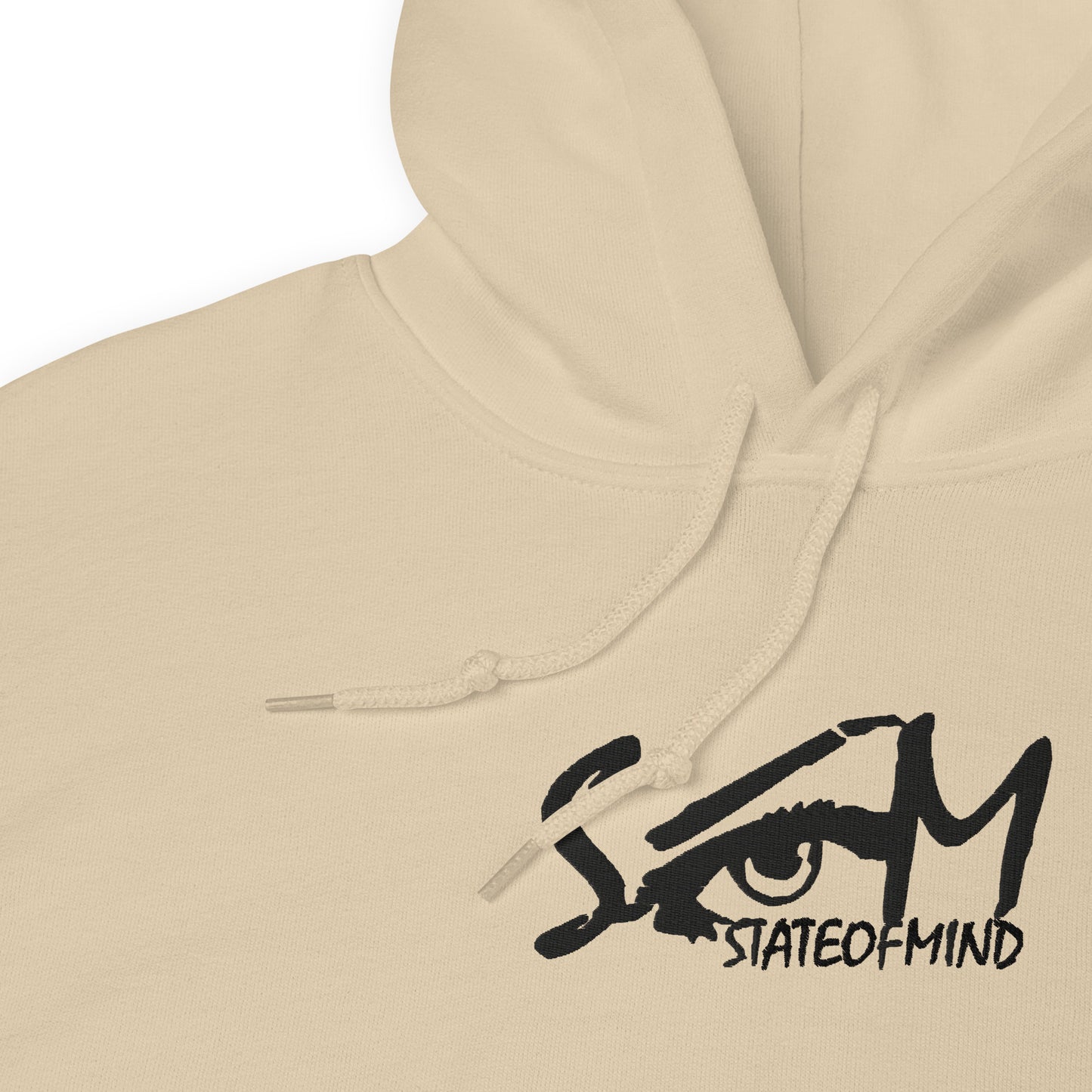 (Embroidered) State of Mind Black Logo- Unisex Hoodie