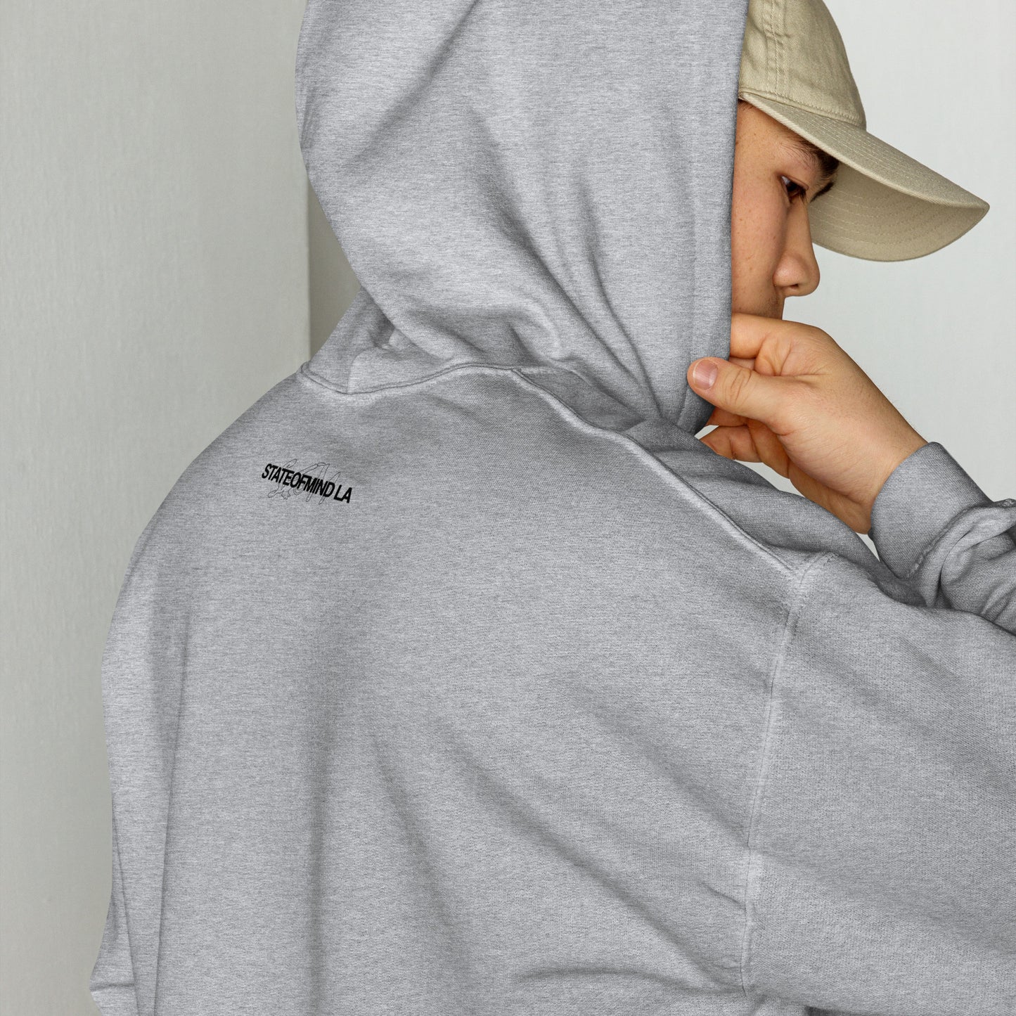 (Embroidered) State of Mind Black Logo- Unisex Hoodie