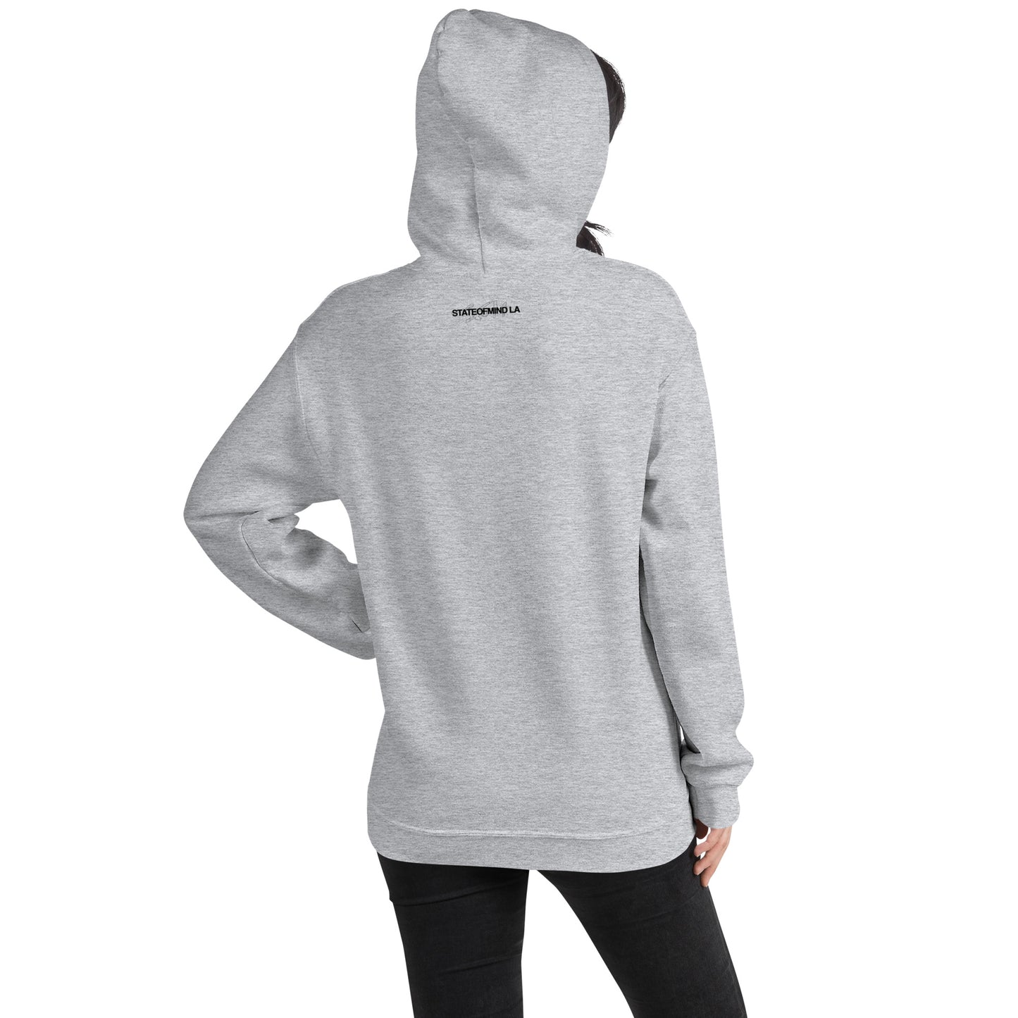 (Embroidered) State of Mind Black Logo- Unisex Hoodie