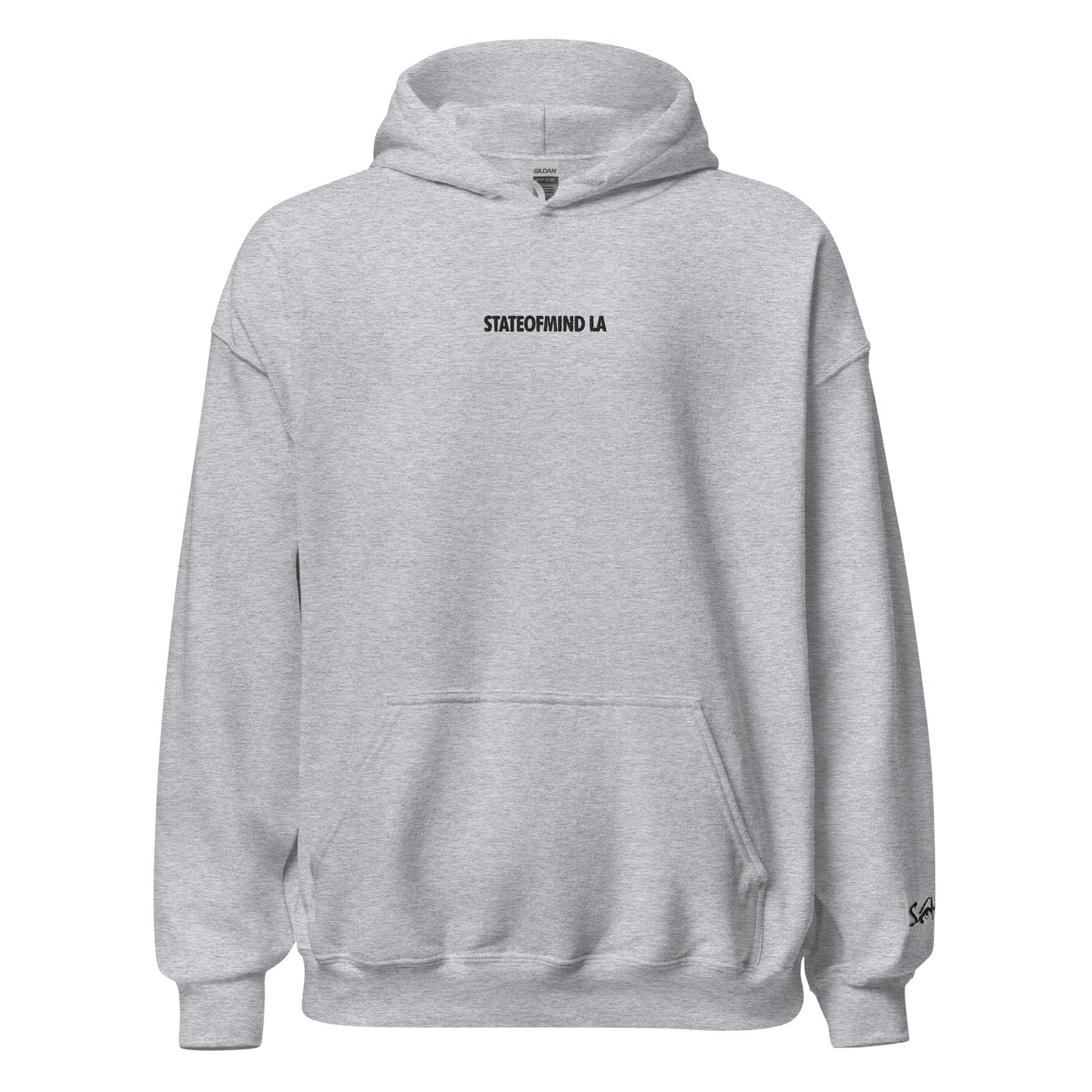 (Embroidered) STATEOFMIND LA Black Font - Unisex Hoodie