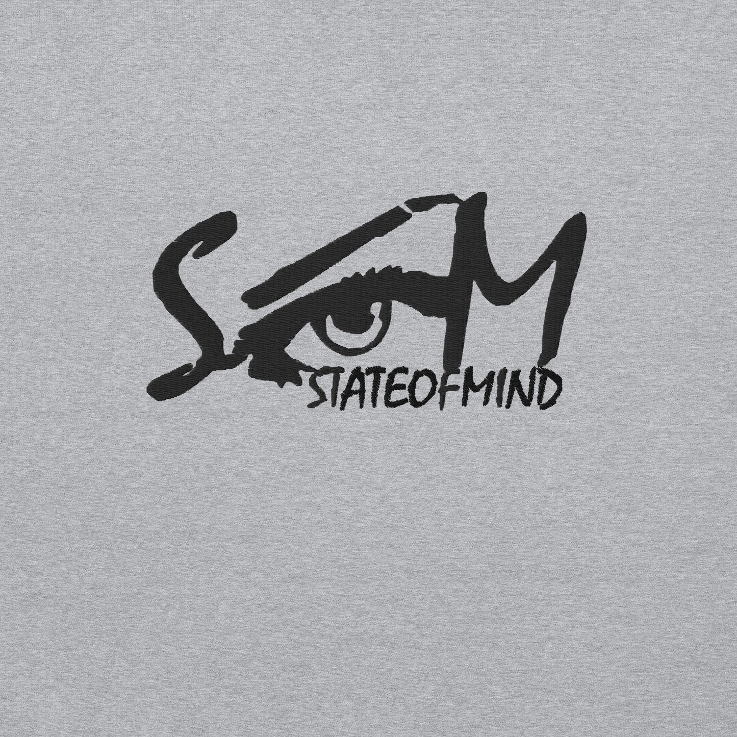 (Embroidered) State of Mind Black Logo- Unisex Hoodie