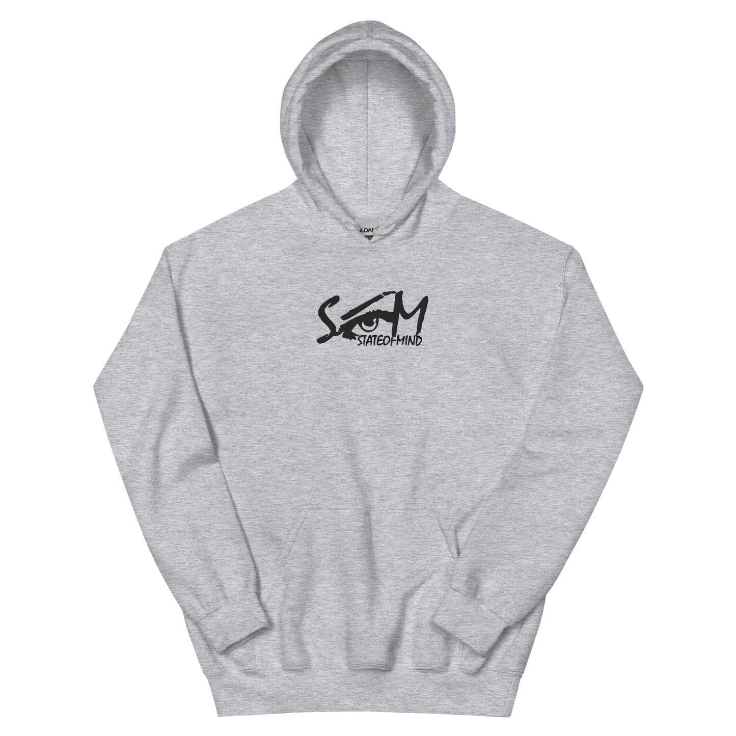 (Embroidered) State of Mind Black Logo- Unisex Hoodie