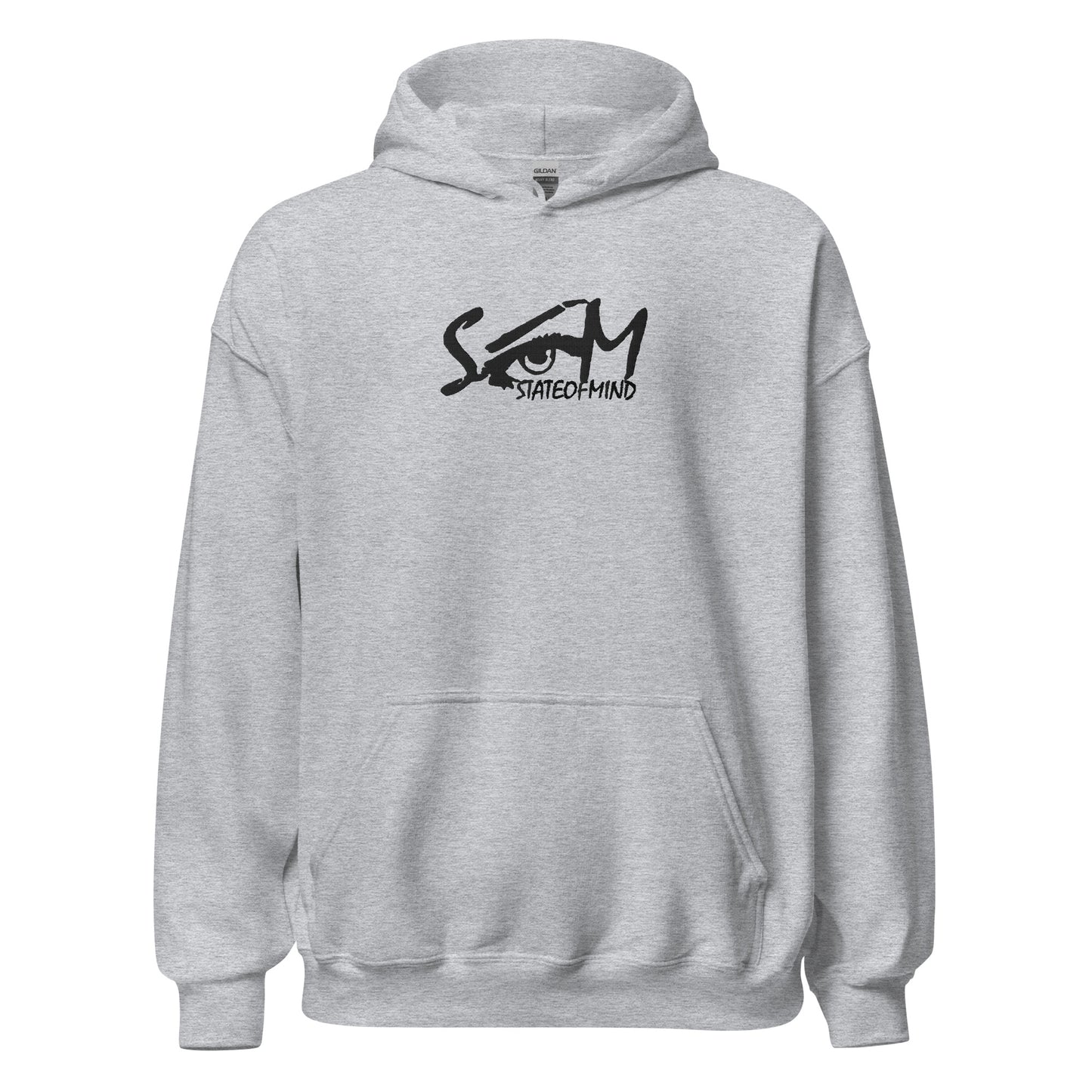 (Embroidered) State of Mind Black Logo- Unisex Hoodie